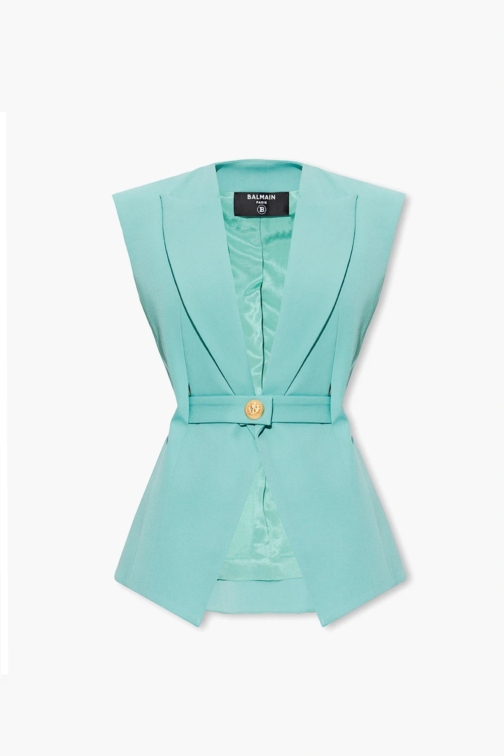 Wool sleeveless blazer