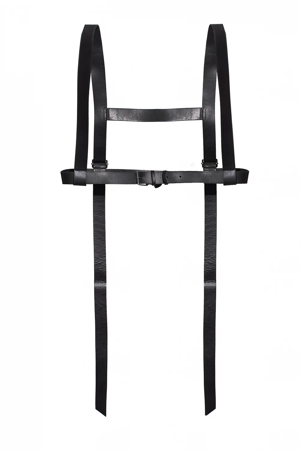 Skórzane szelki z paskiem