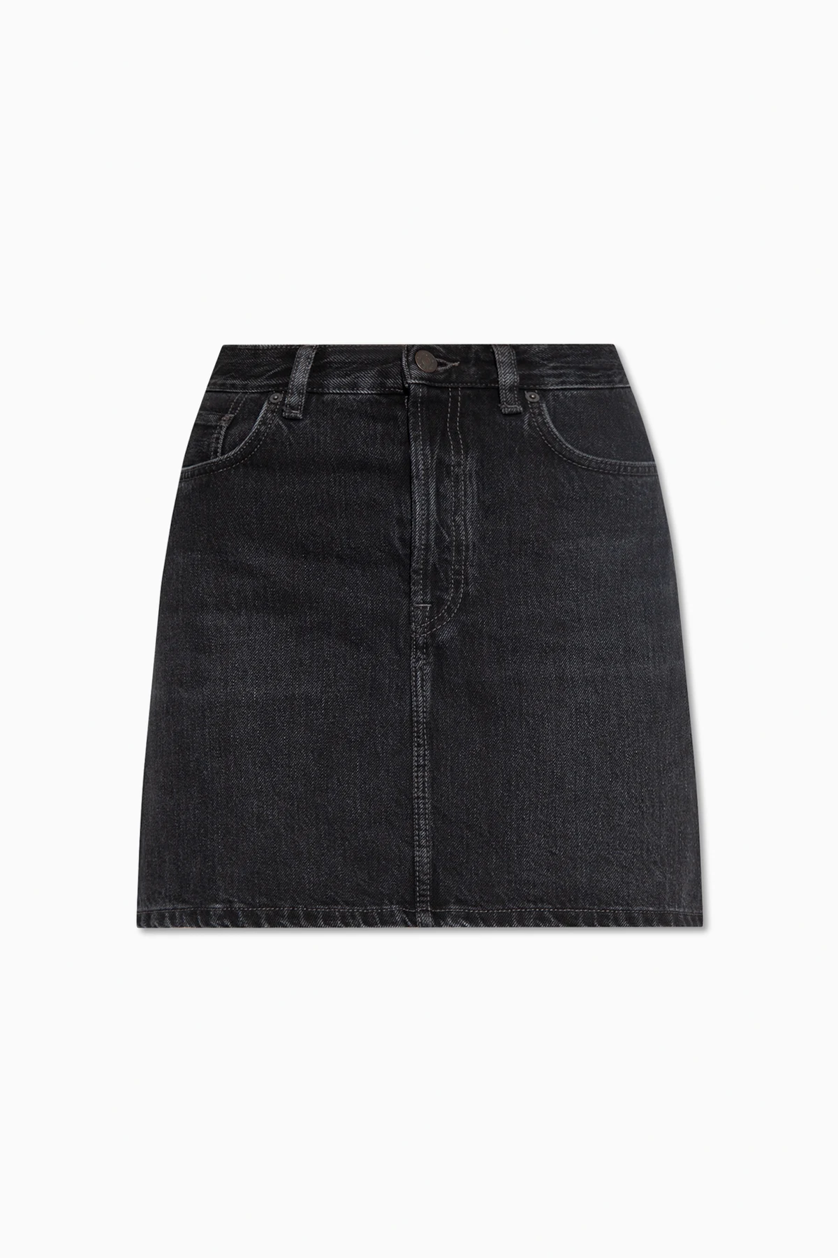High-rise denim skirt