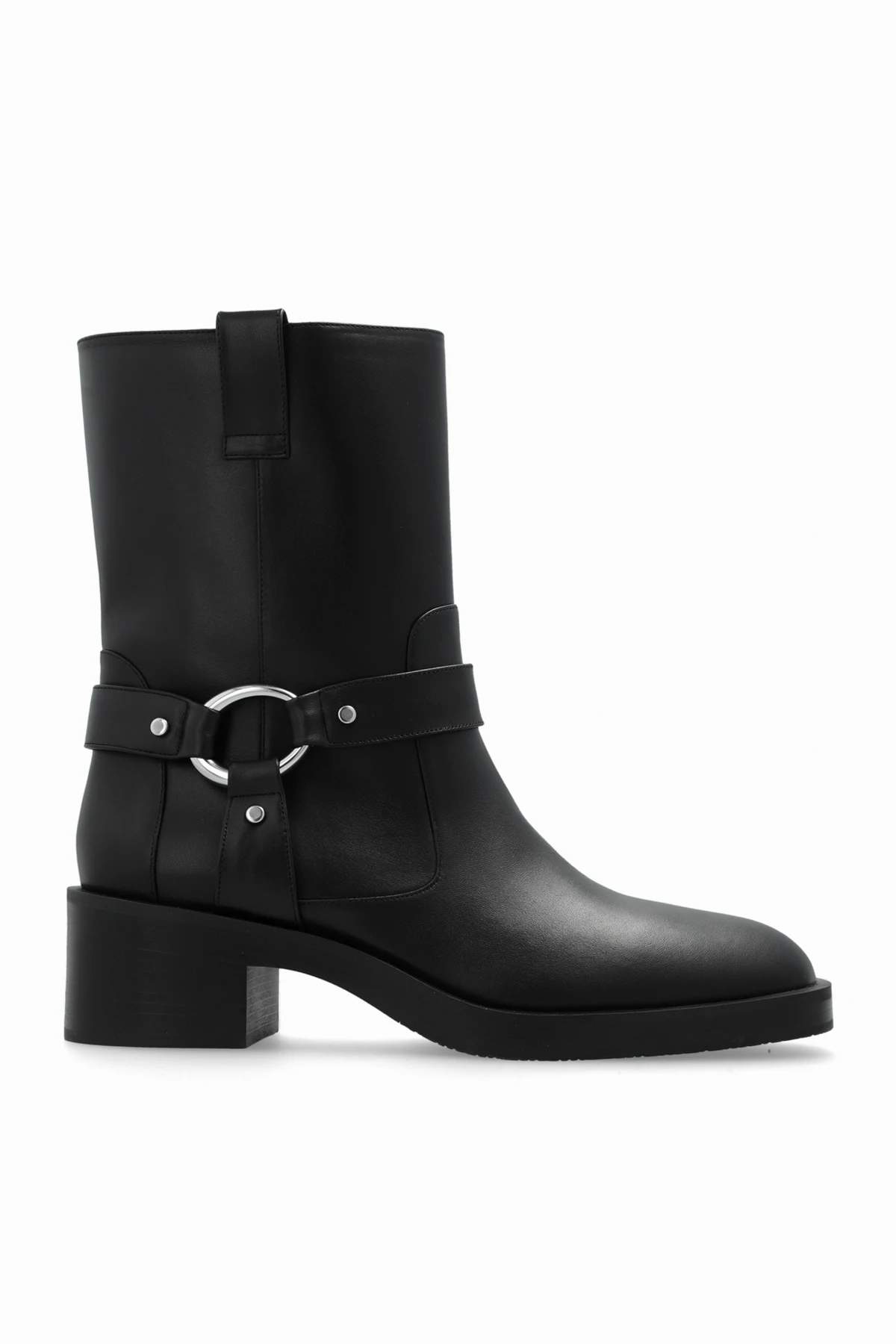 BLACK Leather ankle boots 'Jax'