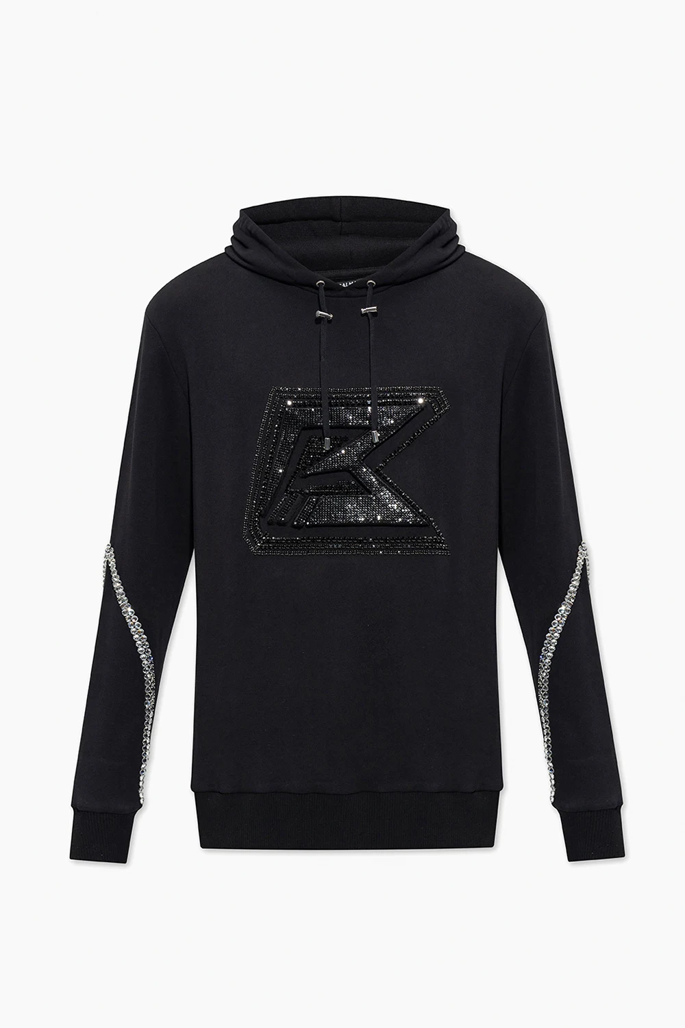 Hoodie with glossy applications