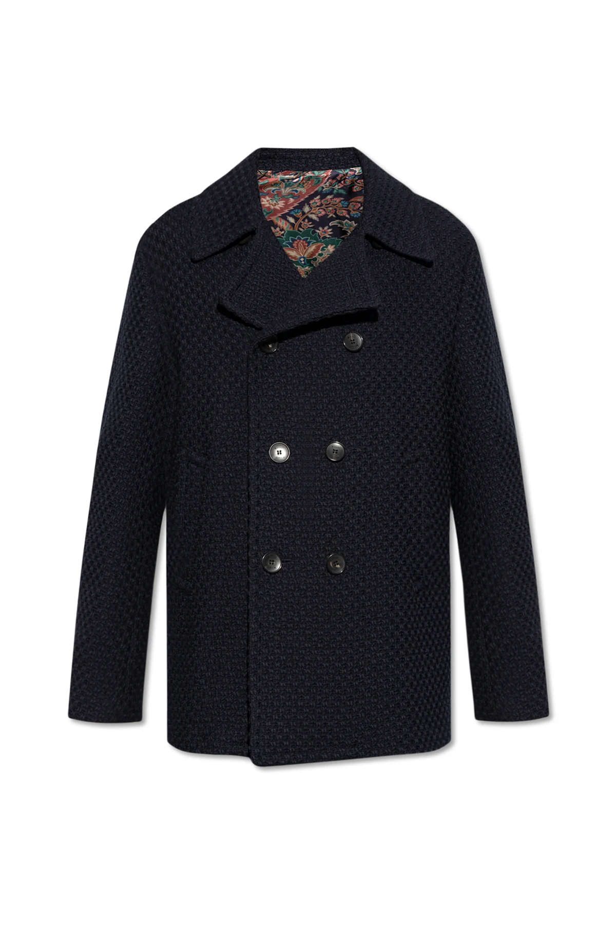 Krótki dwurzędowy płaszcz