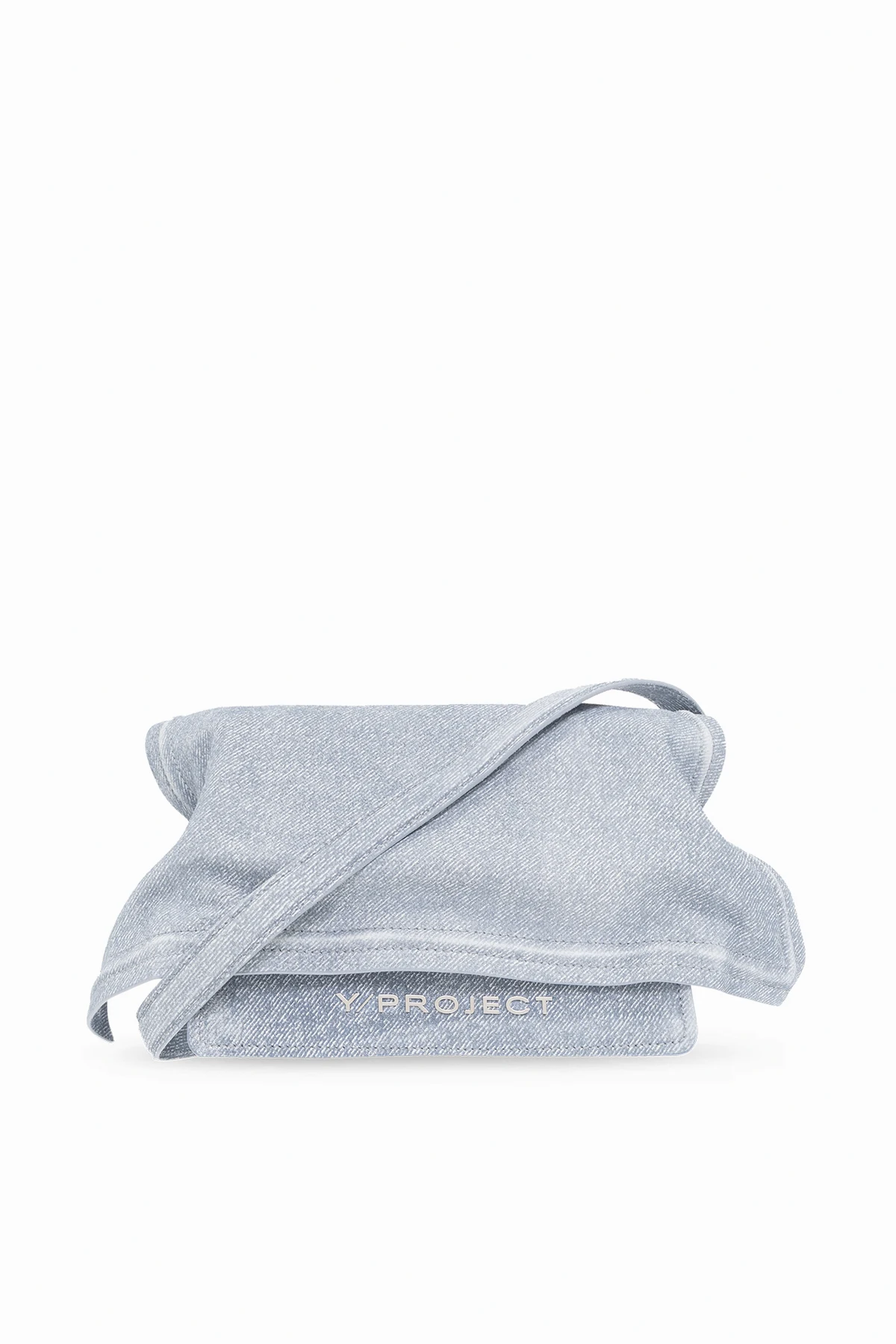 Leather shoulder bag with logo