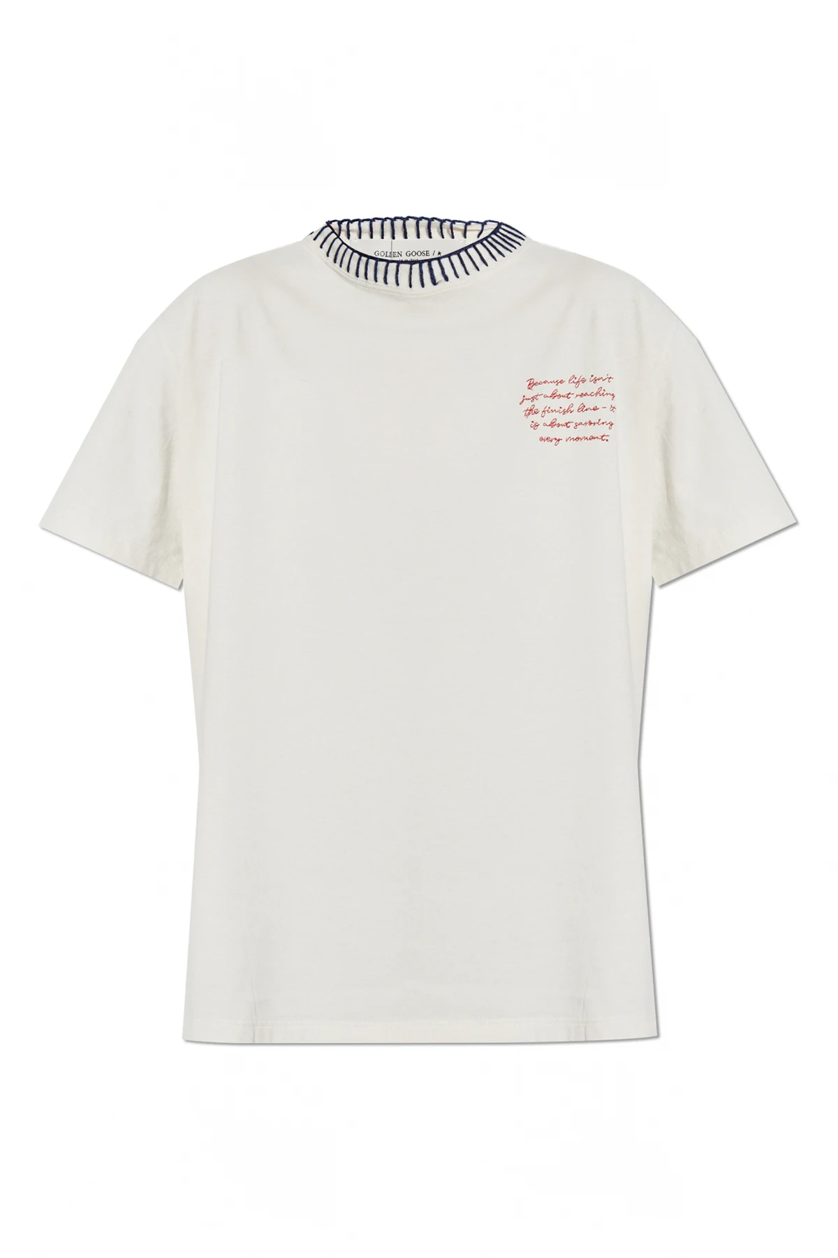 T-shirt z wyszytym wzorem