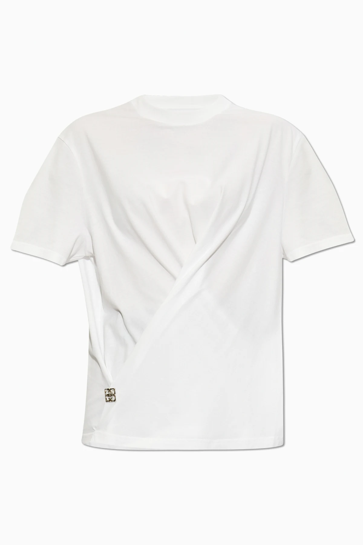T-shirt z marszczeniami