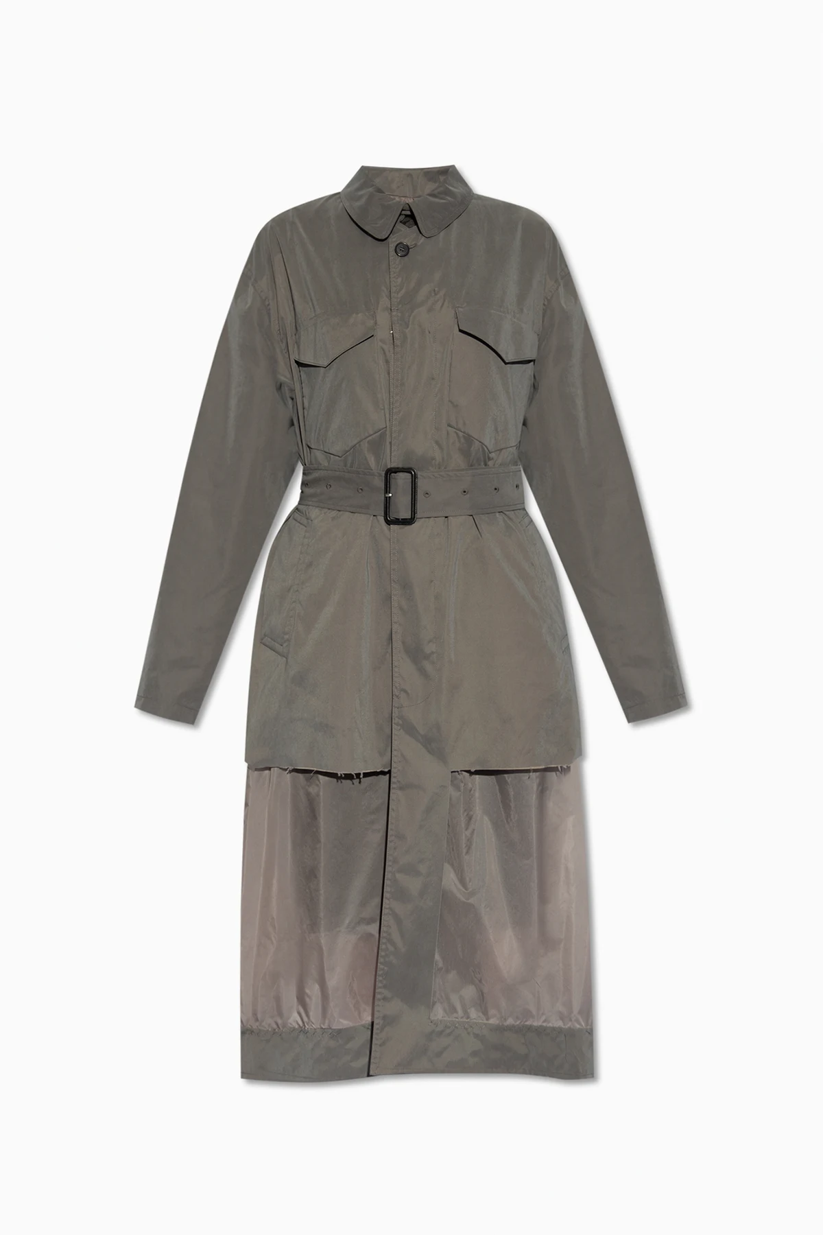 Reversible coat with destroyed effect