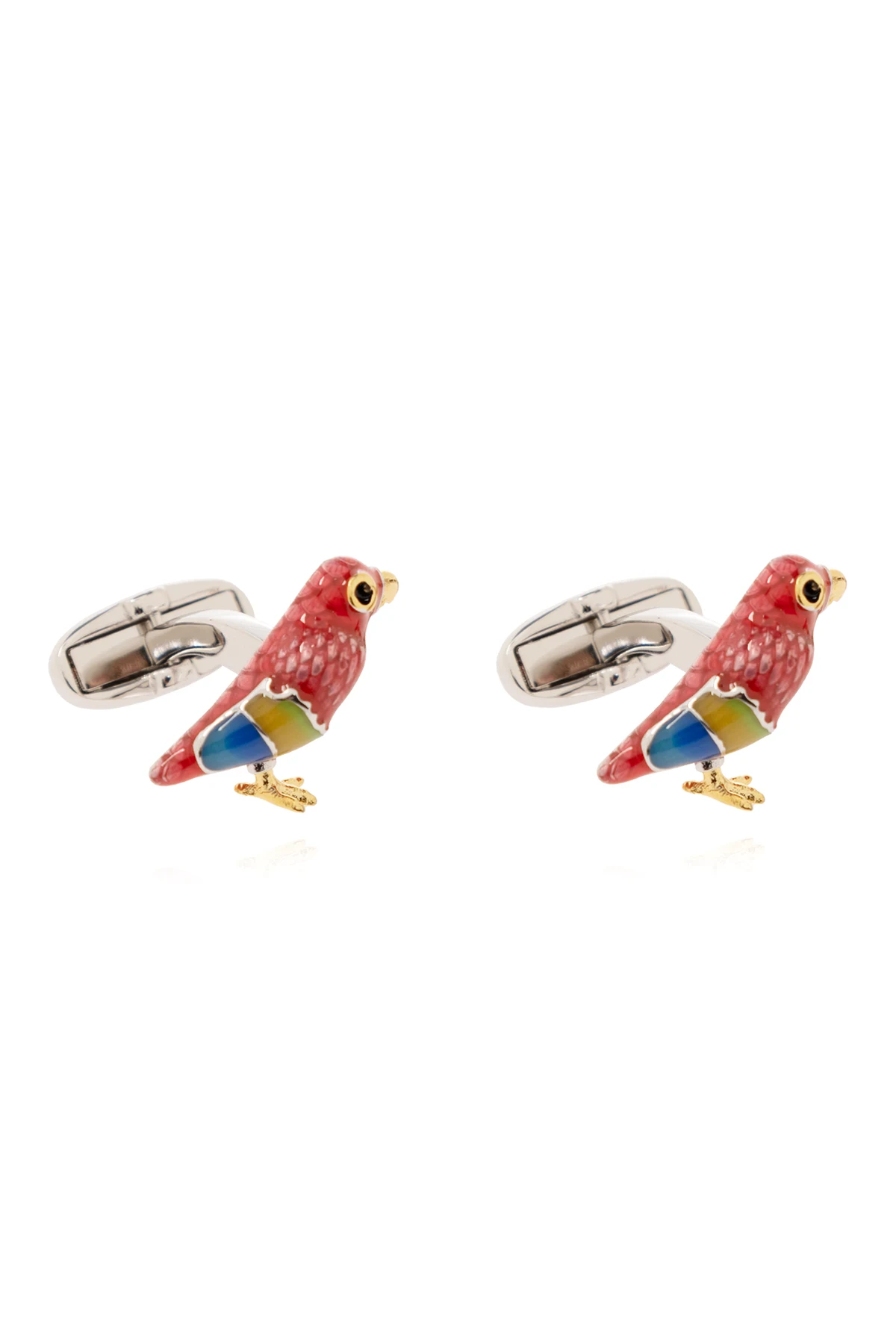 Parrot-shaped cufflinks