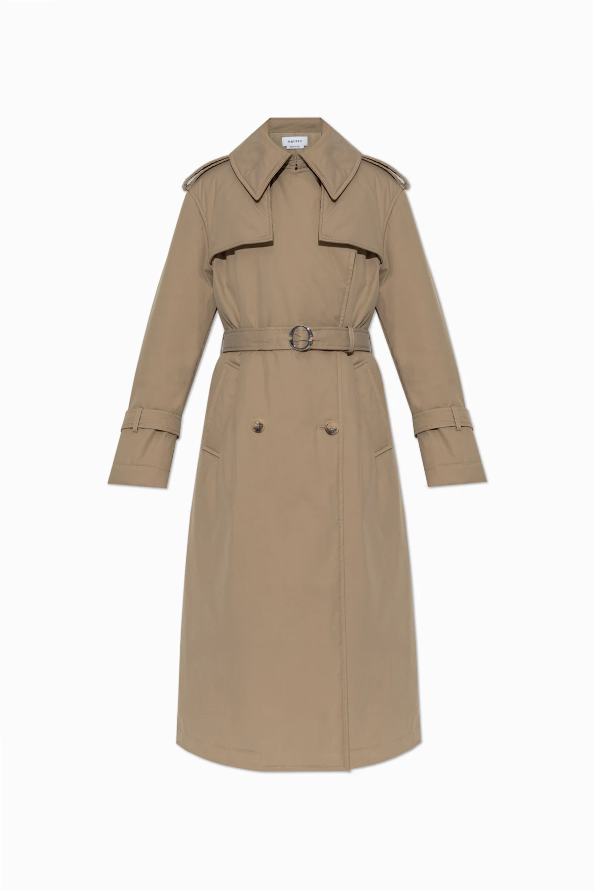 Gefütterter Trenchcoat mit Gürtel