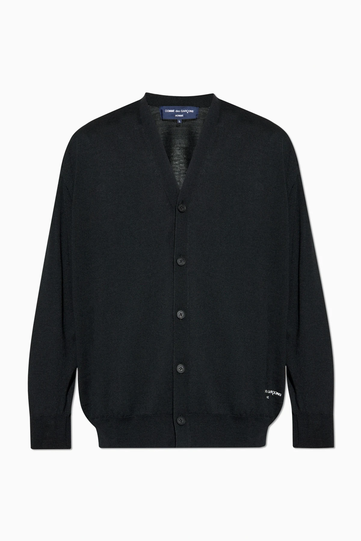 BLACK Cardigan with logo