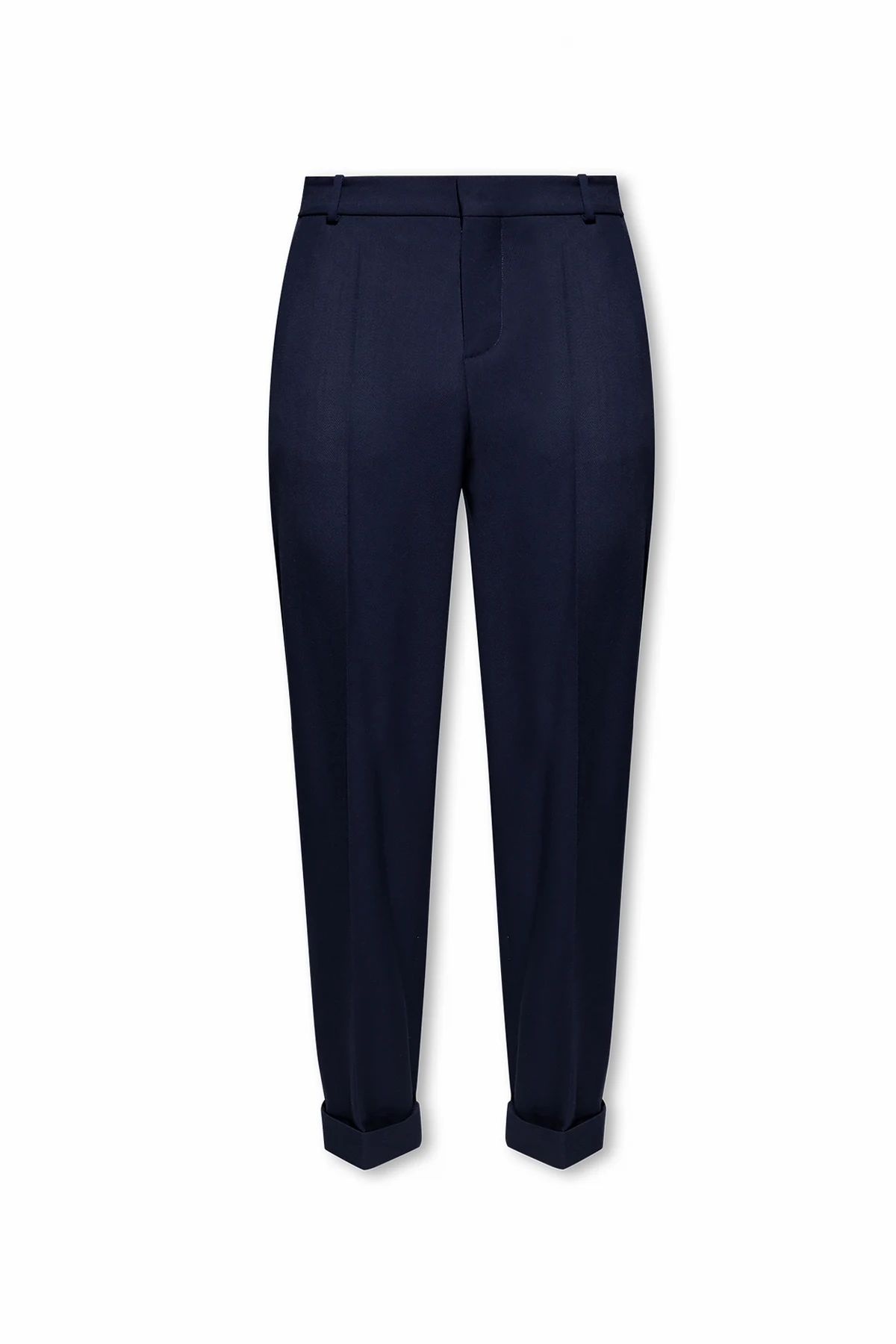 NAVY BLUE Pleat-front trousers