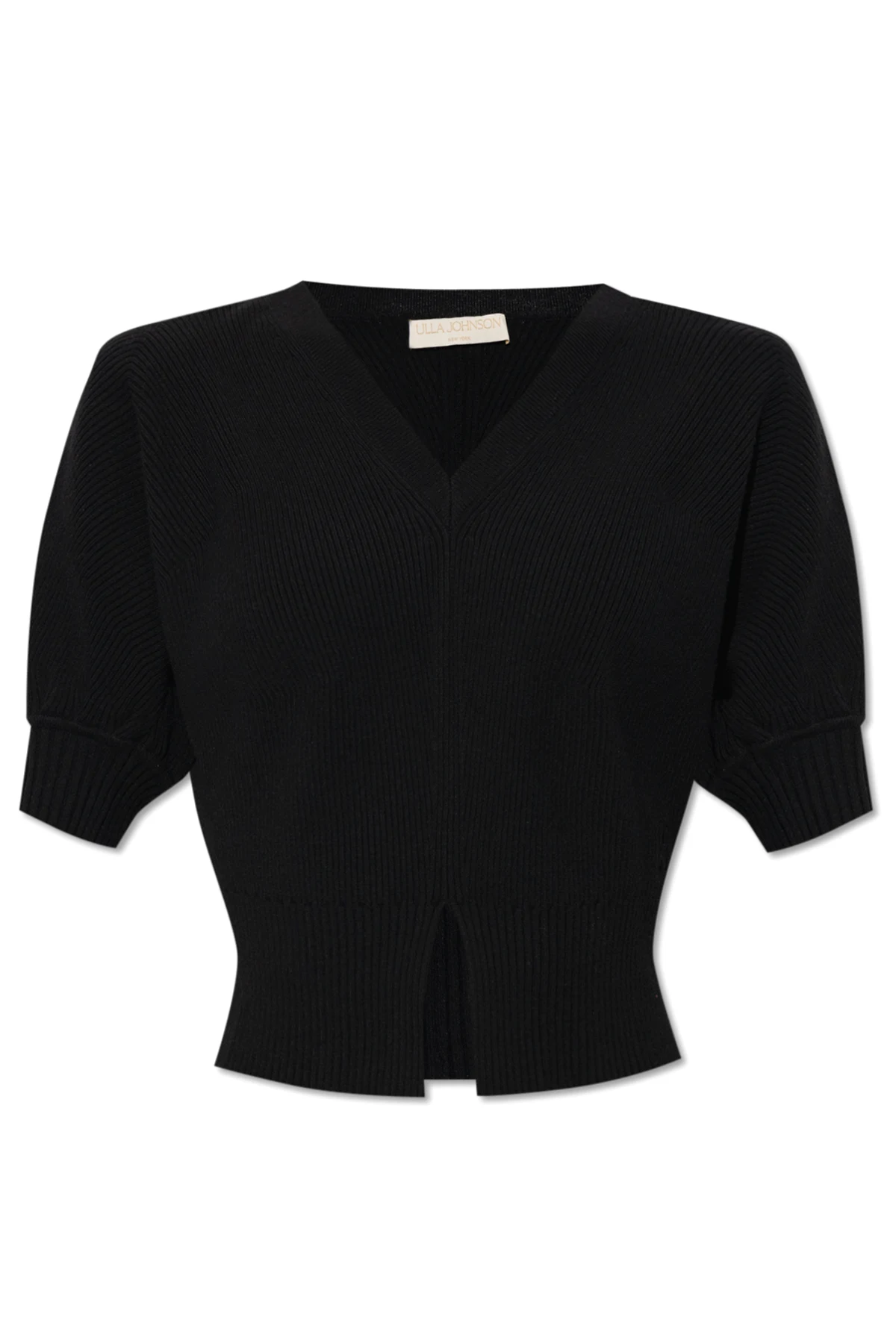 ‘Eila’ ribbed top with logo