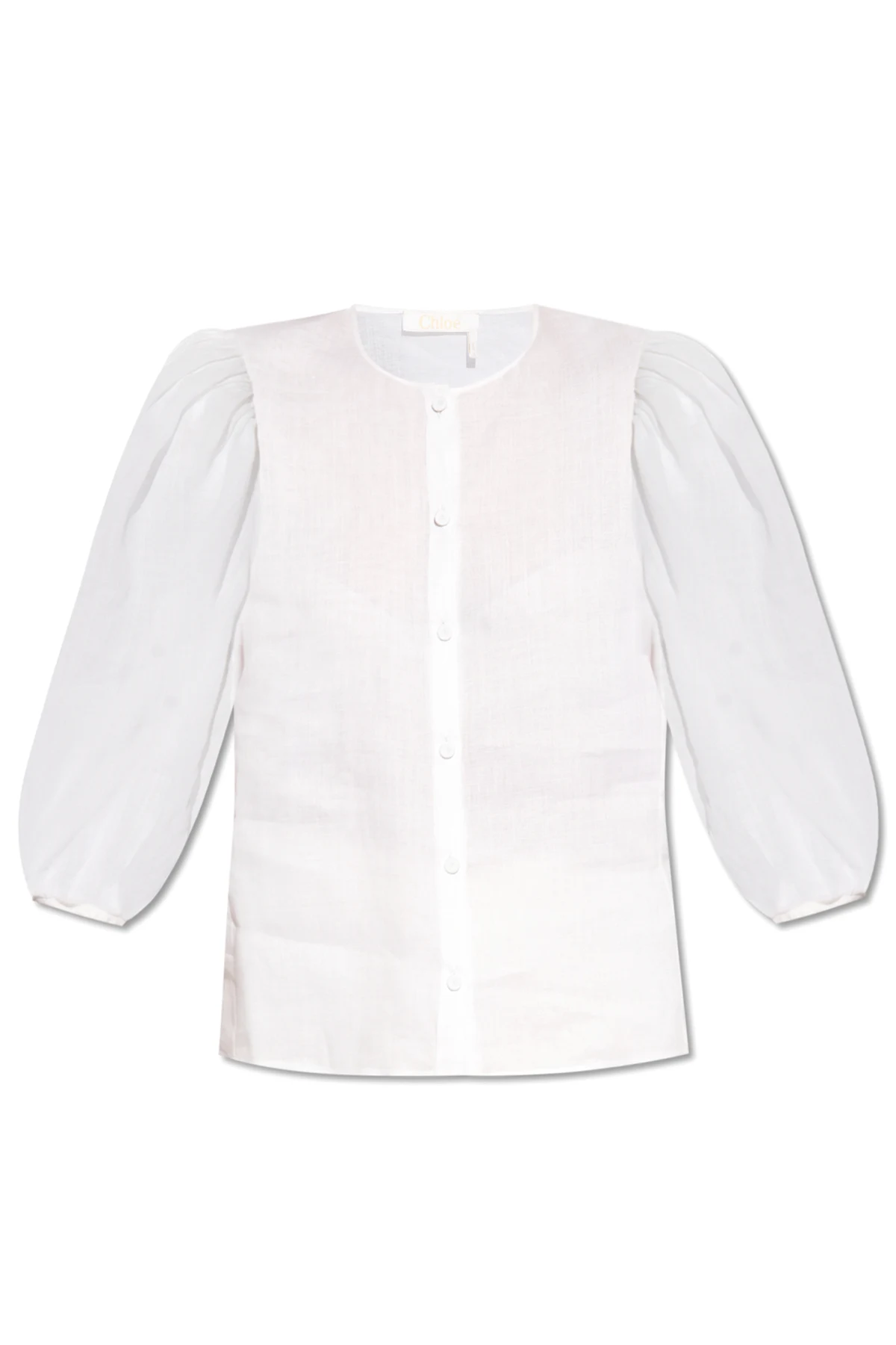 Shirt with puff sleeves
