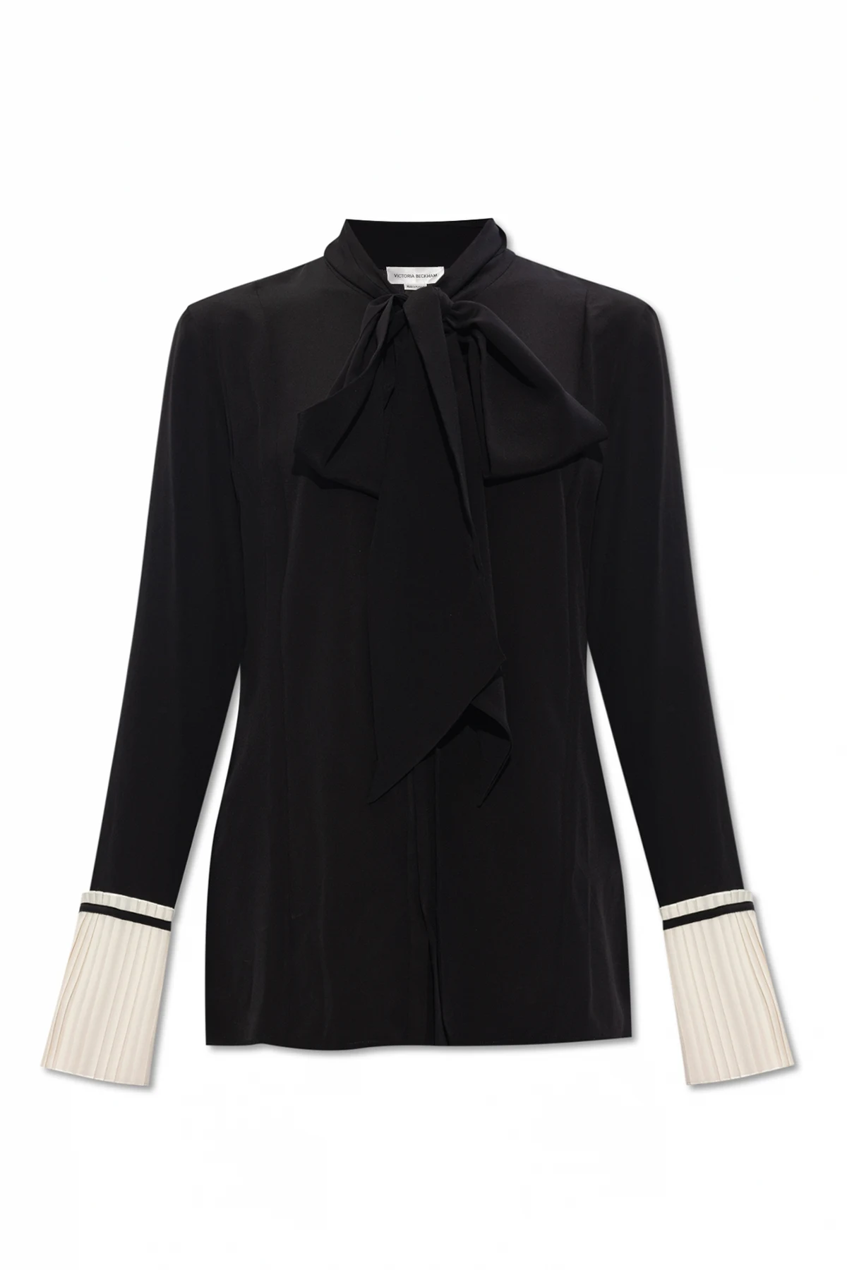 Silk shirt with tie detail