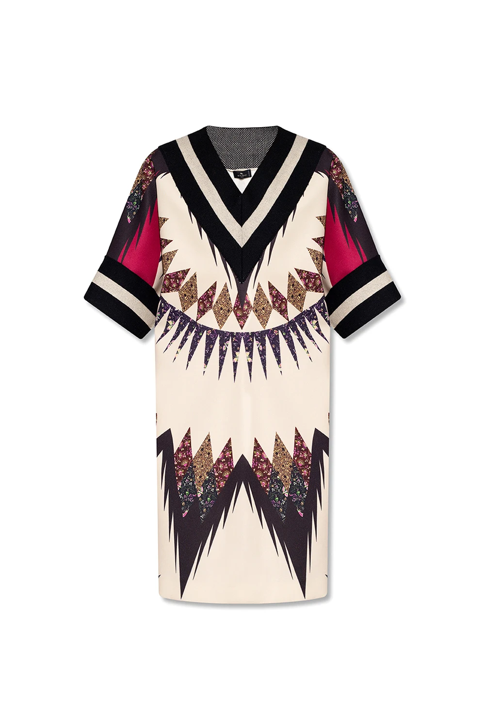 Dress with geometric pattern