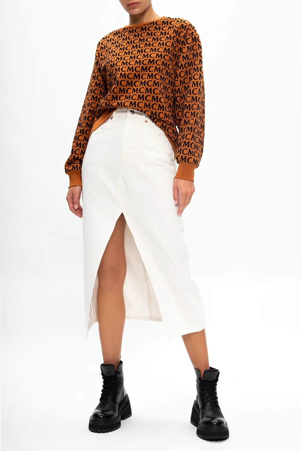‘Dottie’ front split skirt