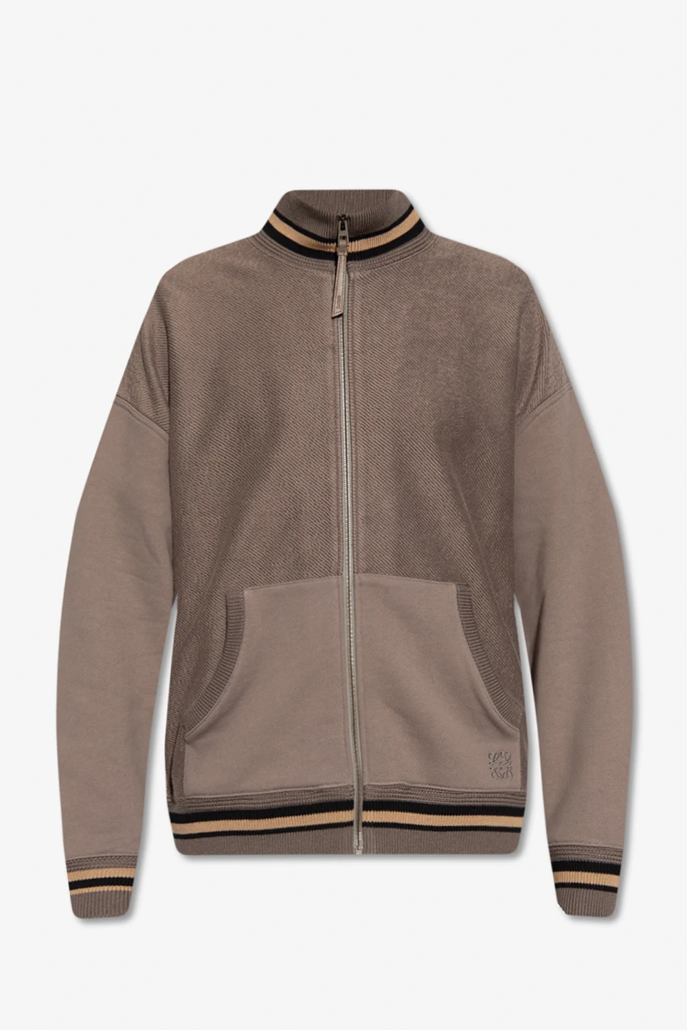 Sweatshirt with funnel neck