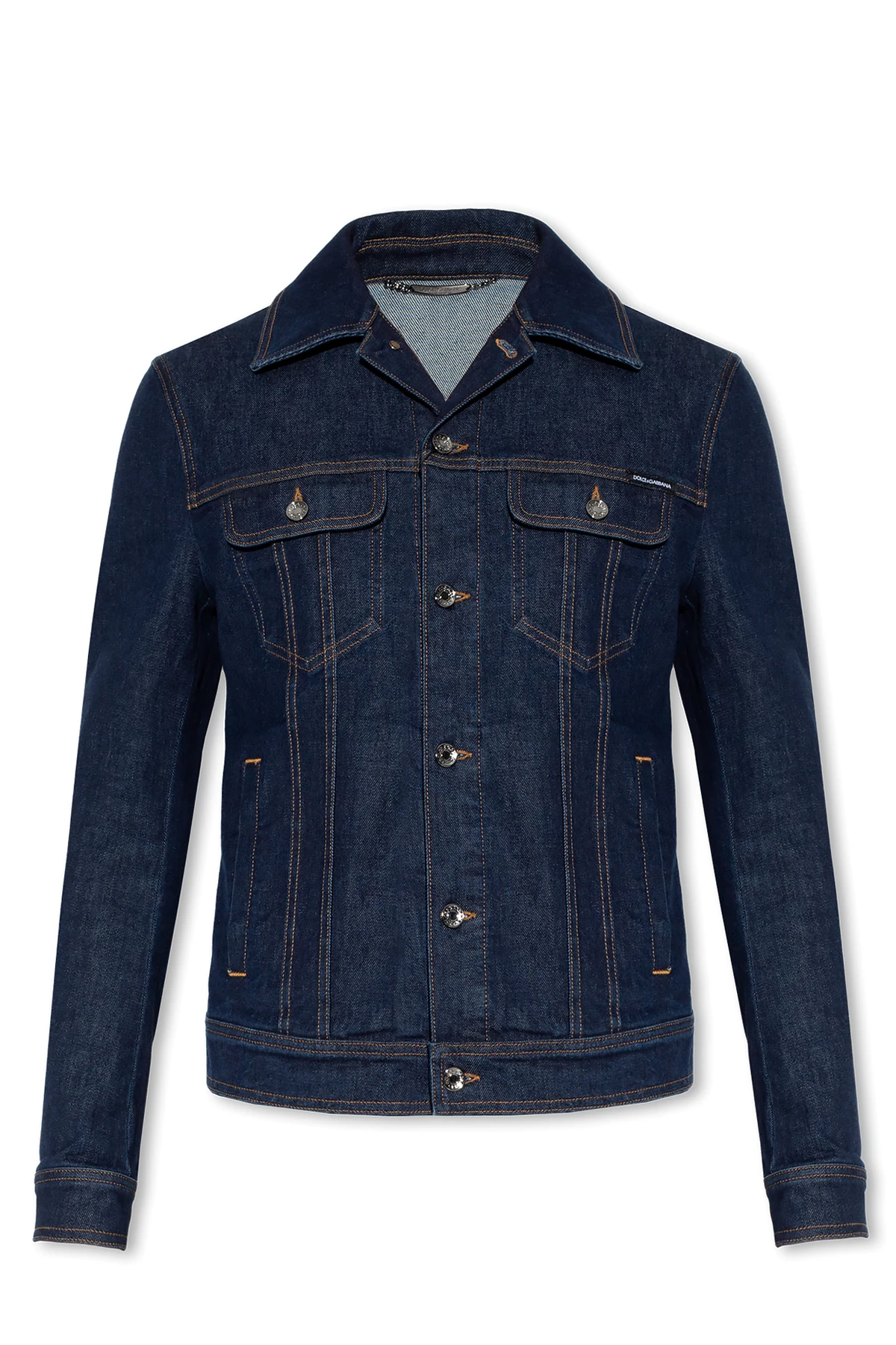 Denim jacket with logo