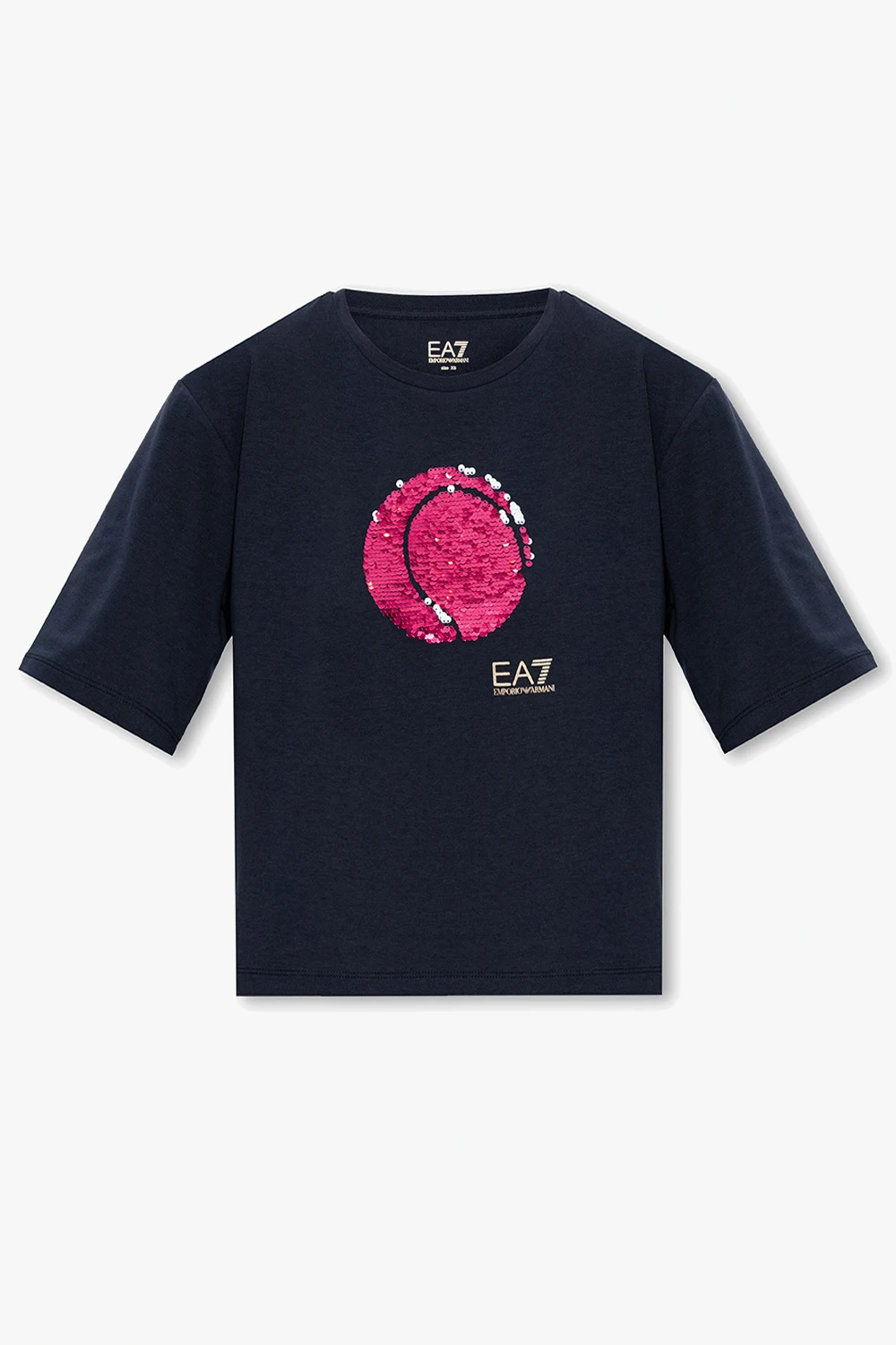 T-shirt with sequinned appliqué