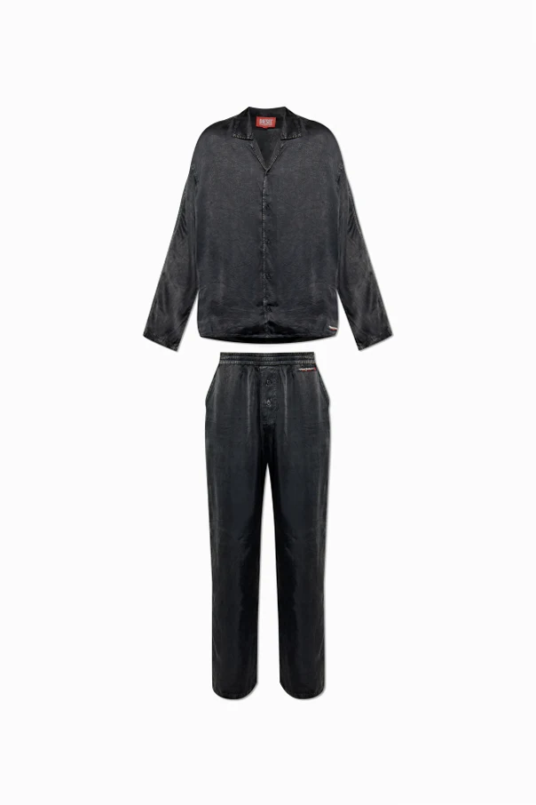 BLACK Two-piece pajamas "SET-KEITH-DNM"
