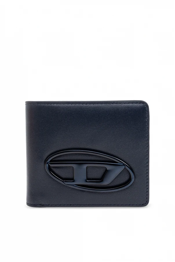 NAVY BLUE Leather wallet "HOLI-D BI FOLD"