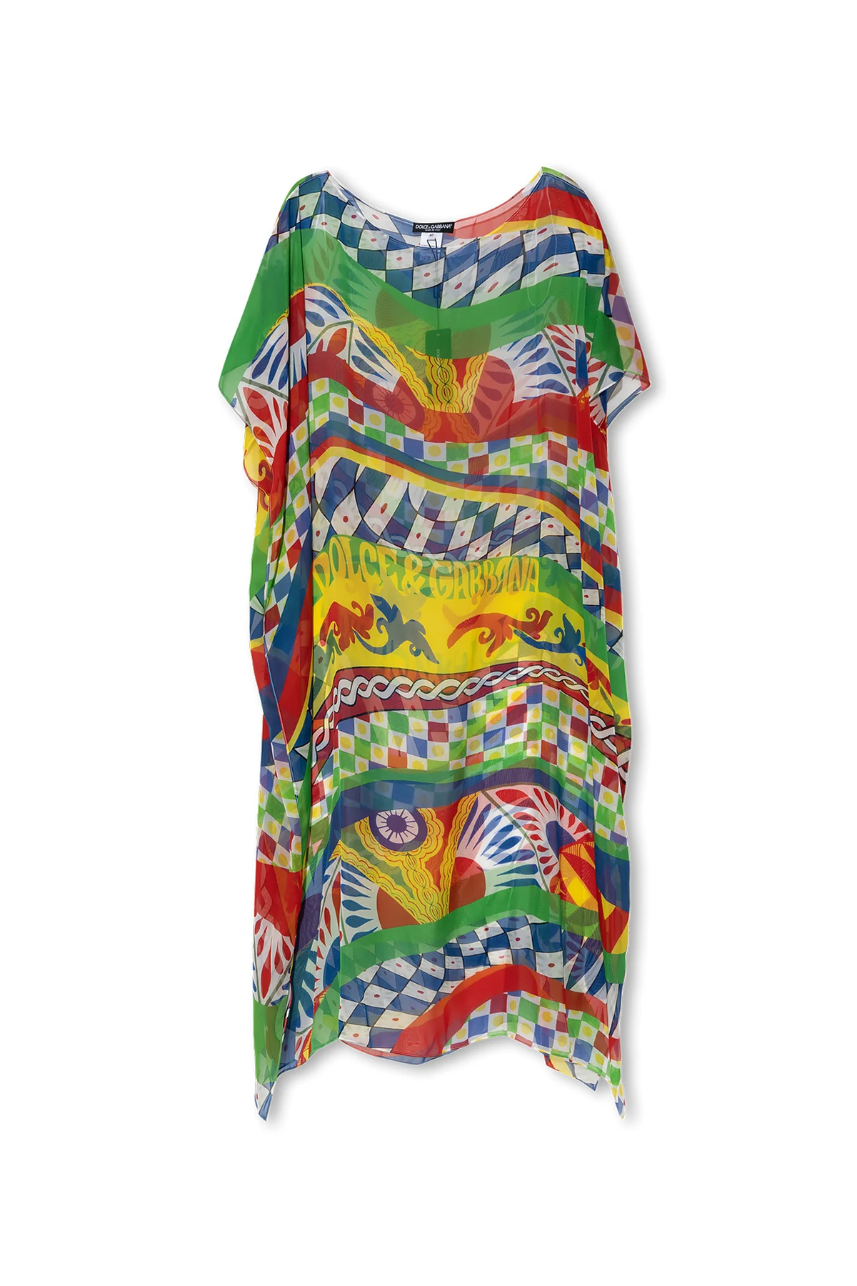 Loose-fitting dress in silk
