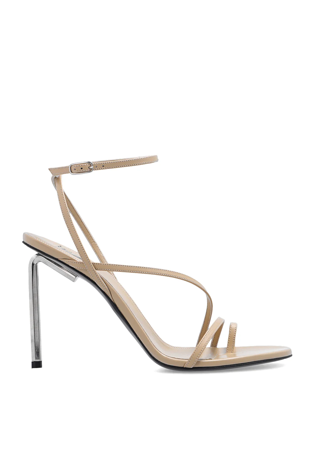 Sandals with decorative heel