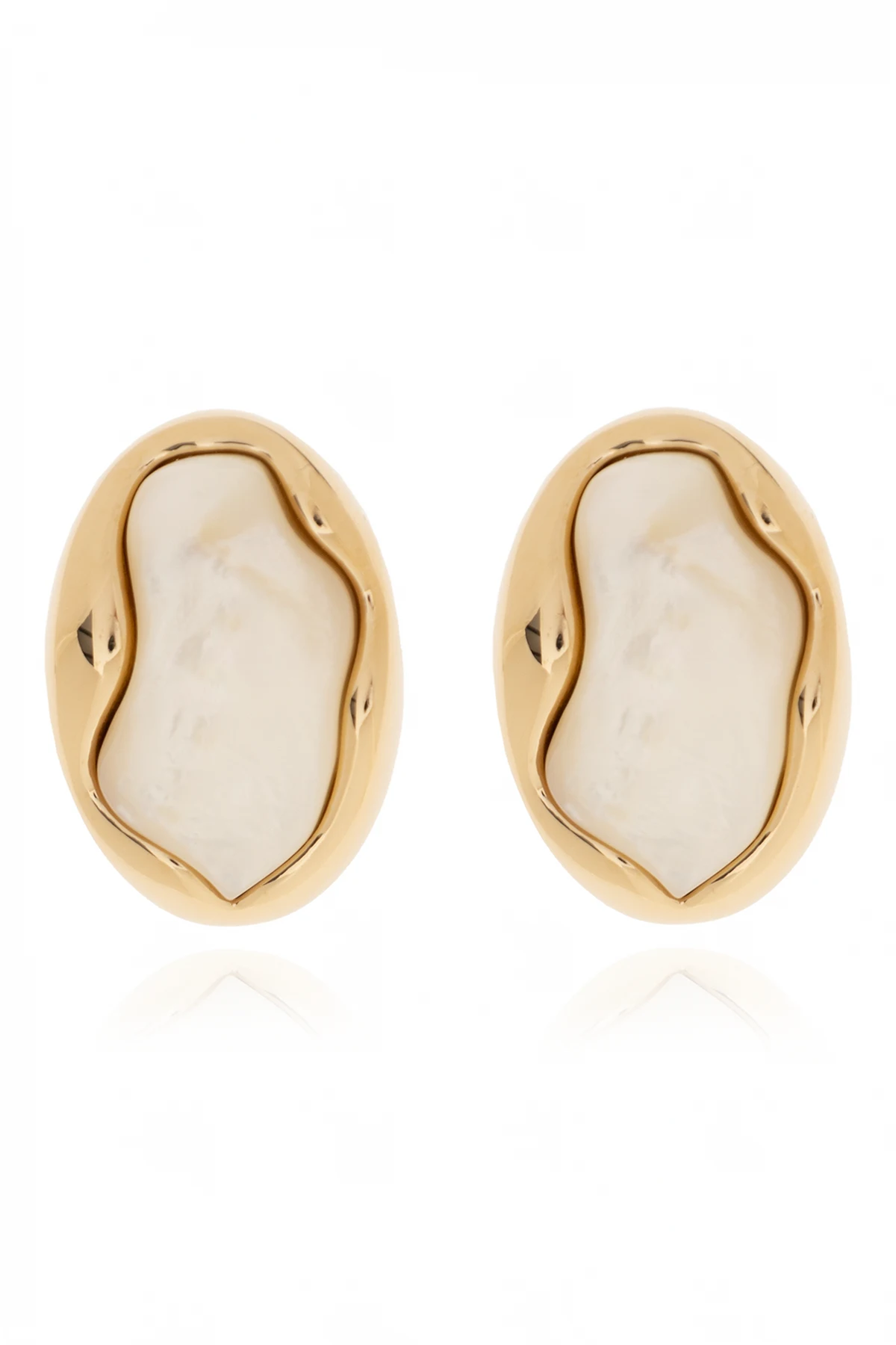 ‘Sybil’ mother-of-pearl clip-on earrings