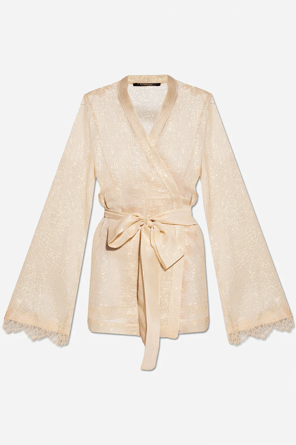 Short silk bathrobe