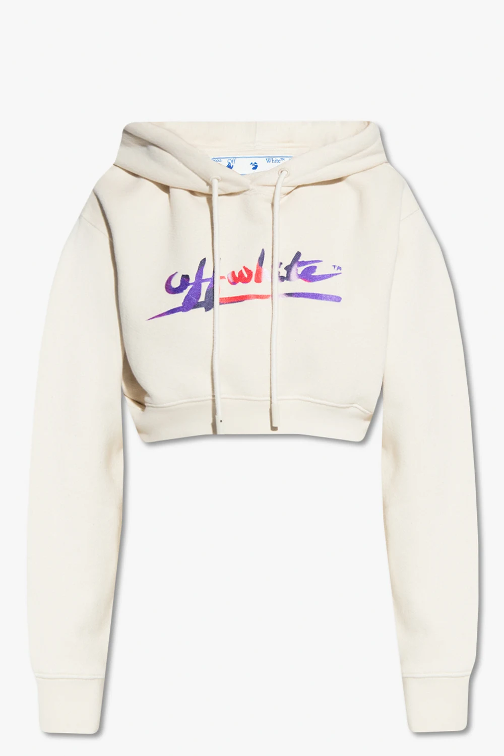 Cropped hoodie with logo