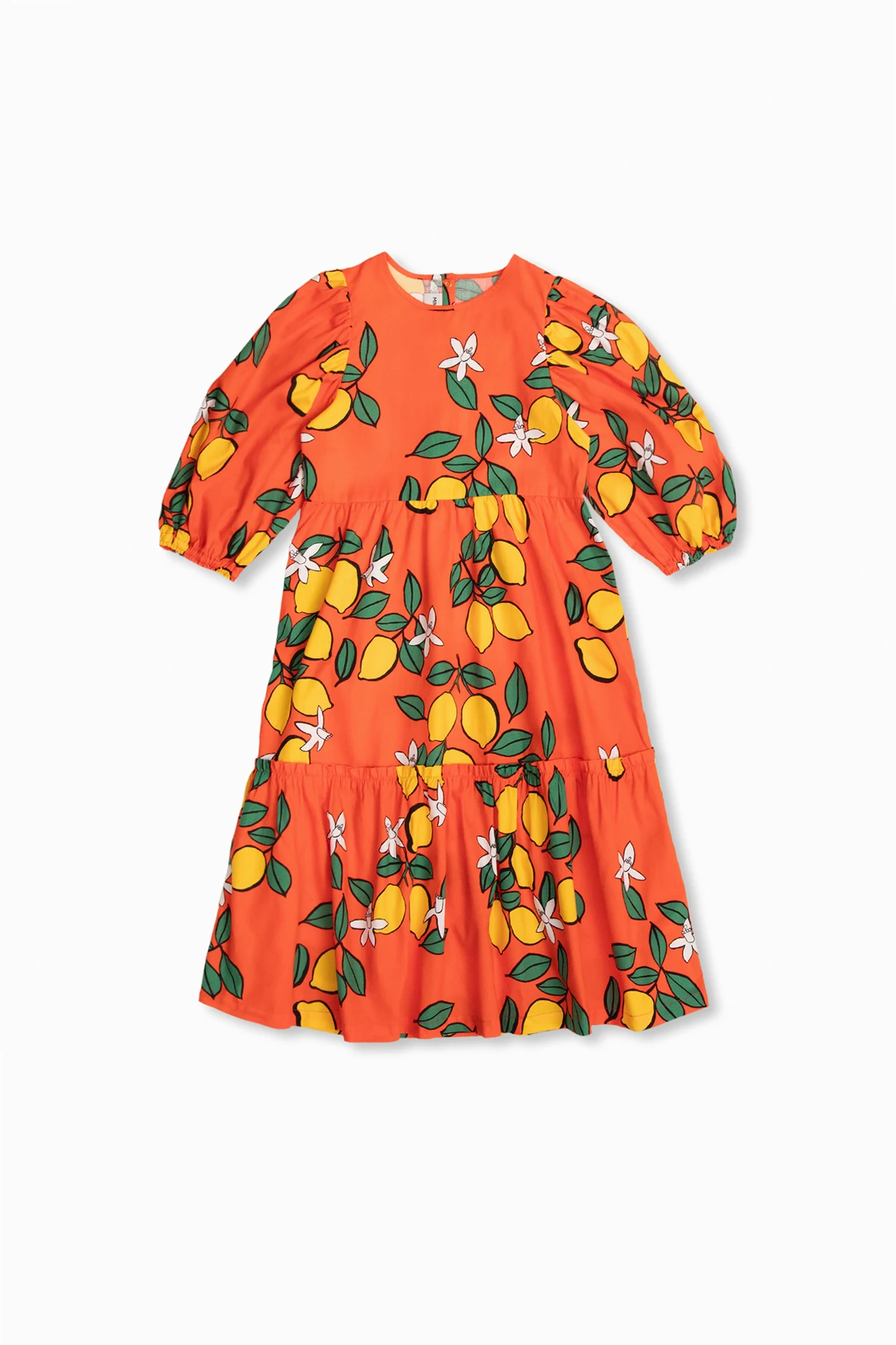 Dress with motif of fruits