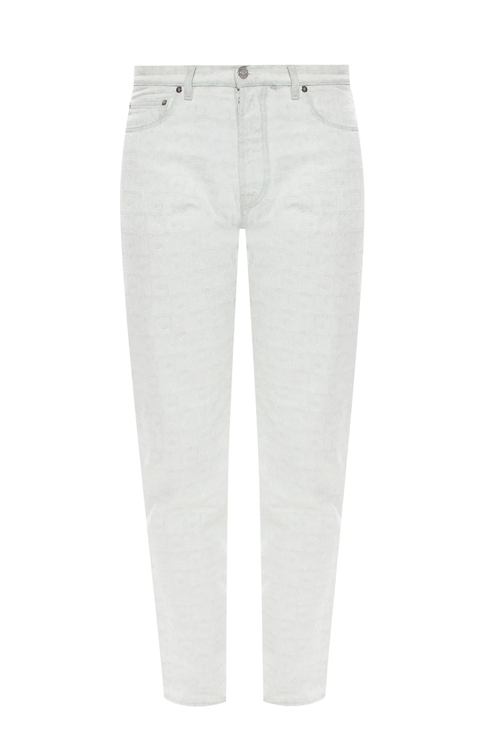 Logo-embroidered jeans