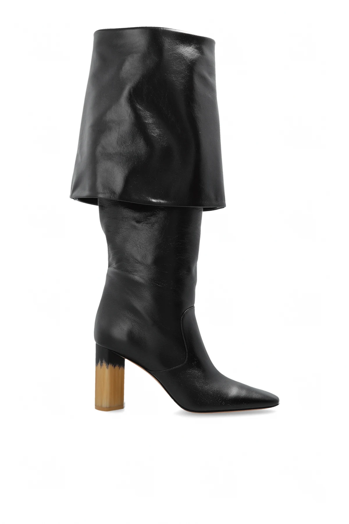 CZARNY Kozaki na obcasie `Georgia`