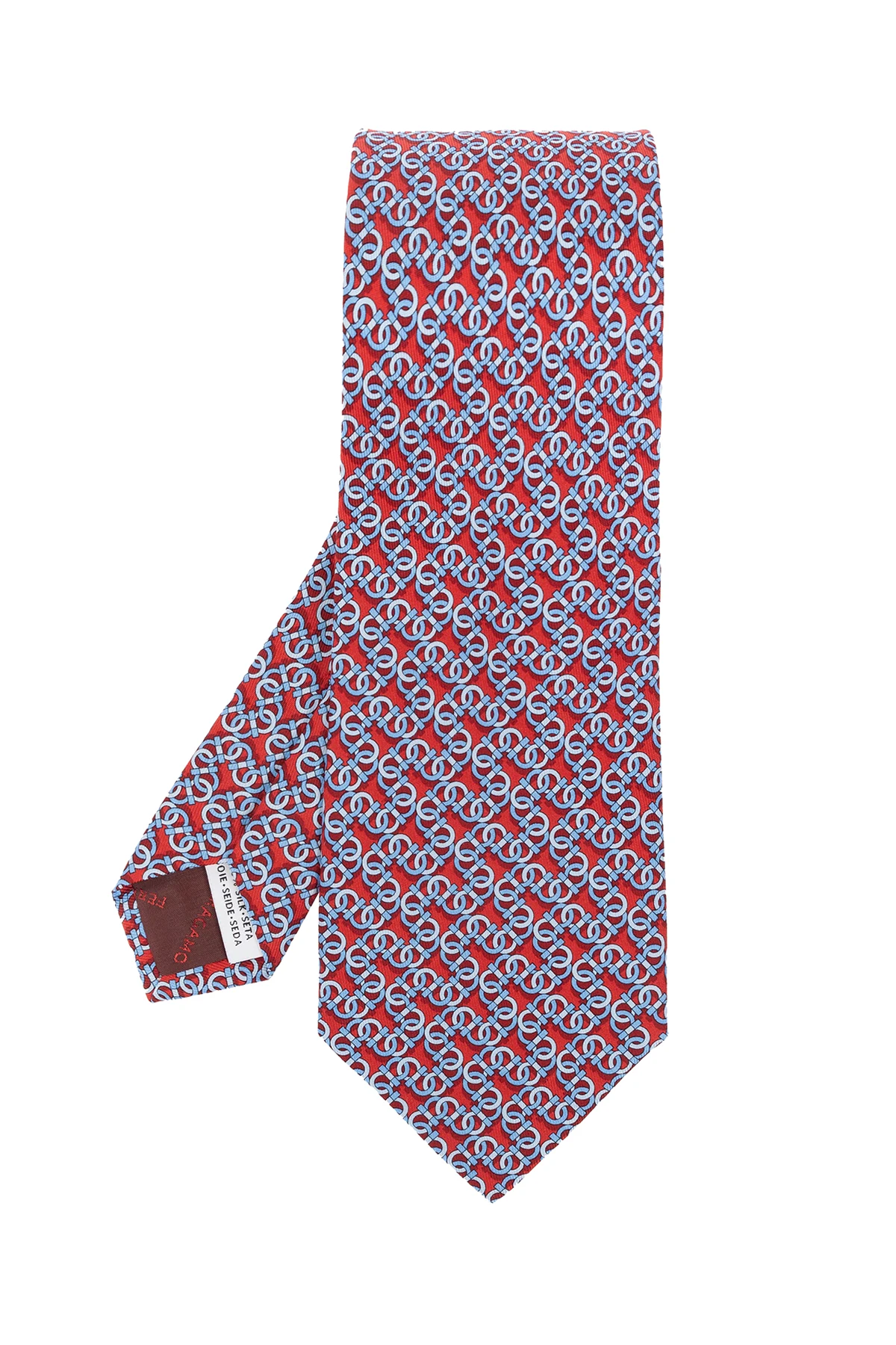 Silk tie with a monogram
