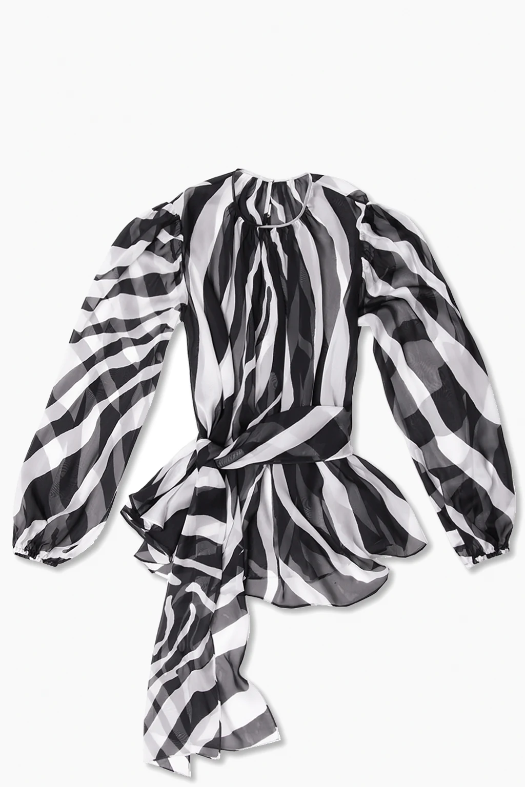 Silk top with animal motif