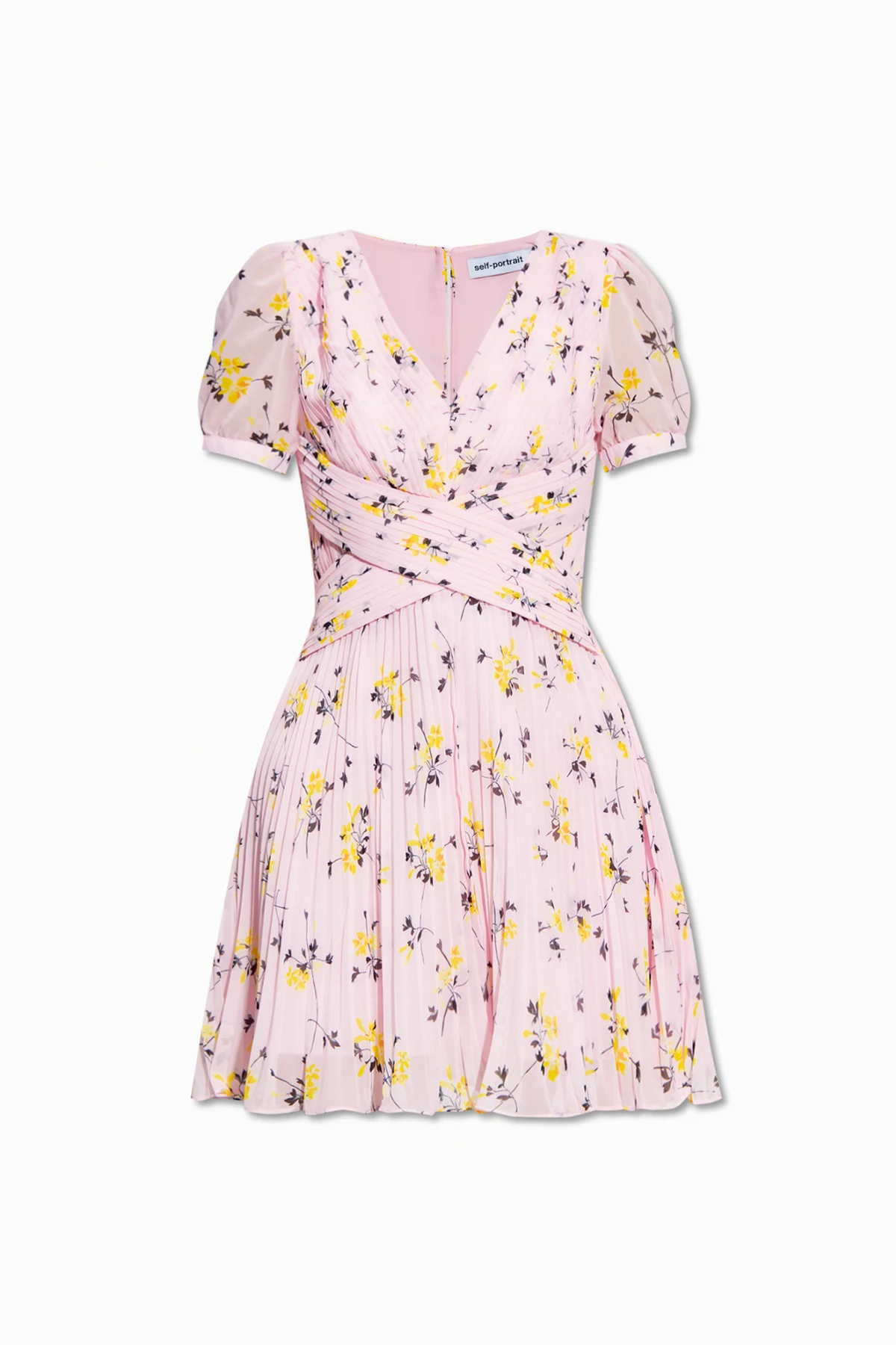 Printed pleated dress