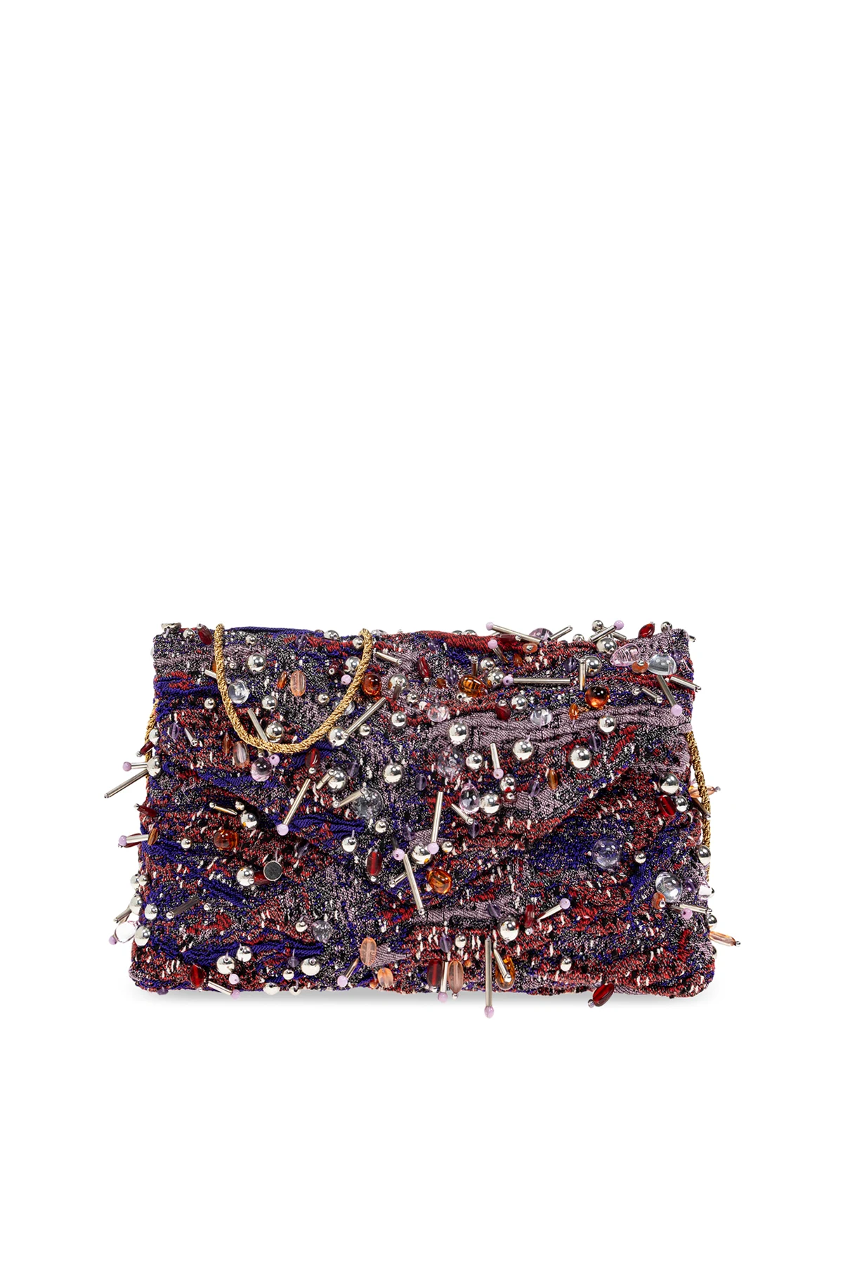 Clutch mit glänzenden Applikationen