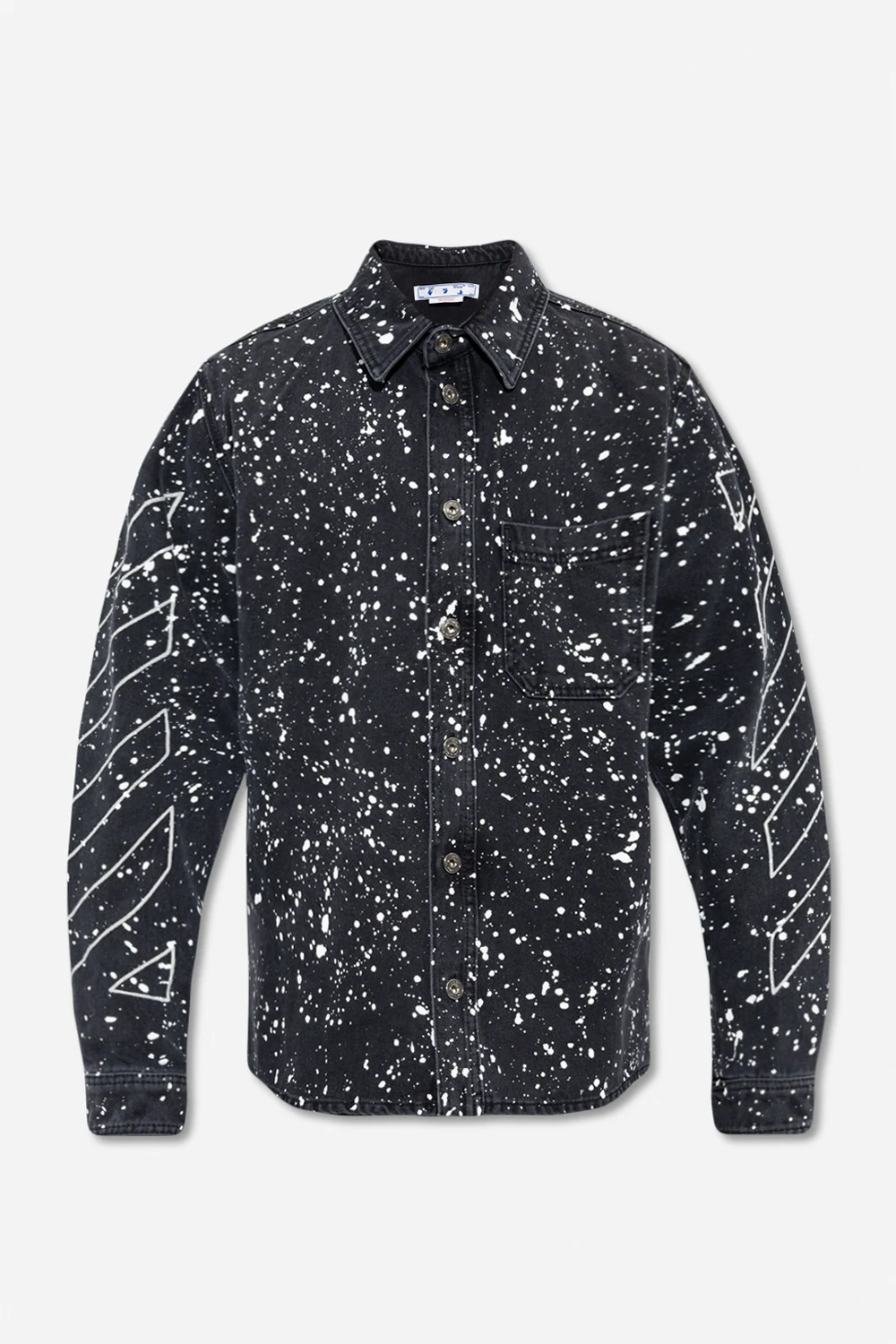 Shirt with paint splatter effect