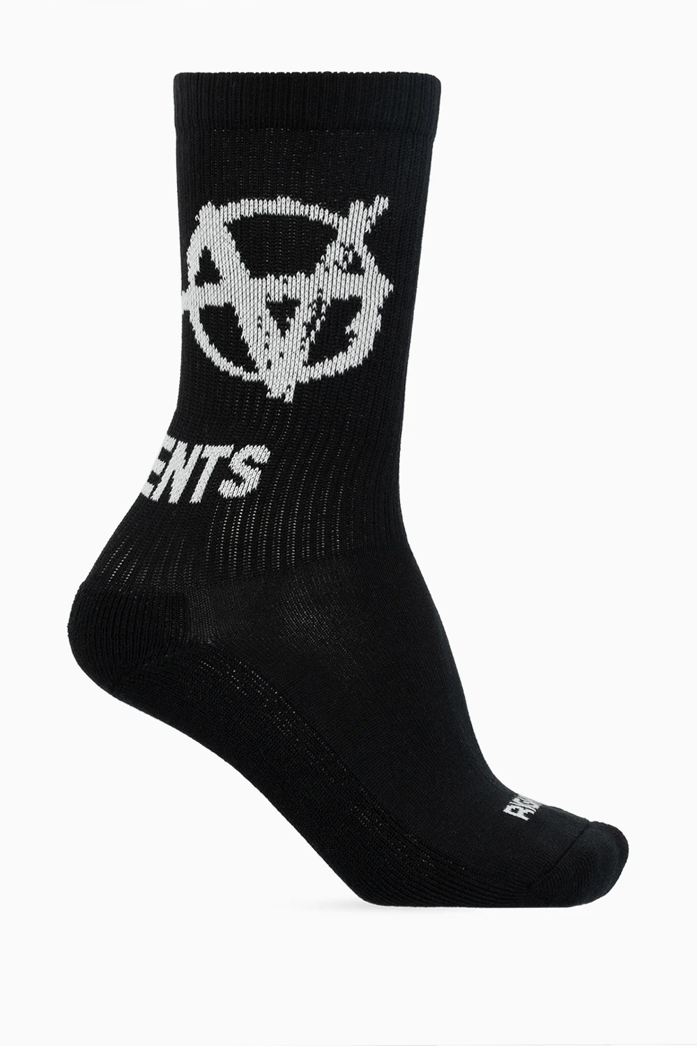 Socks with embroidered lettering