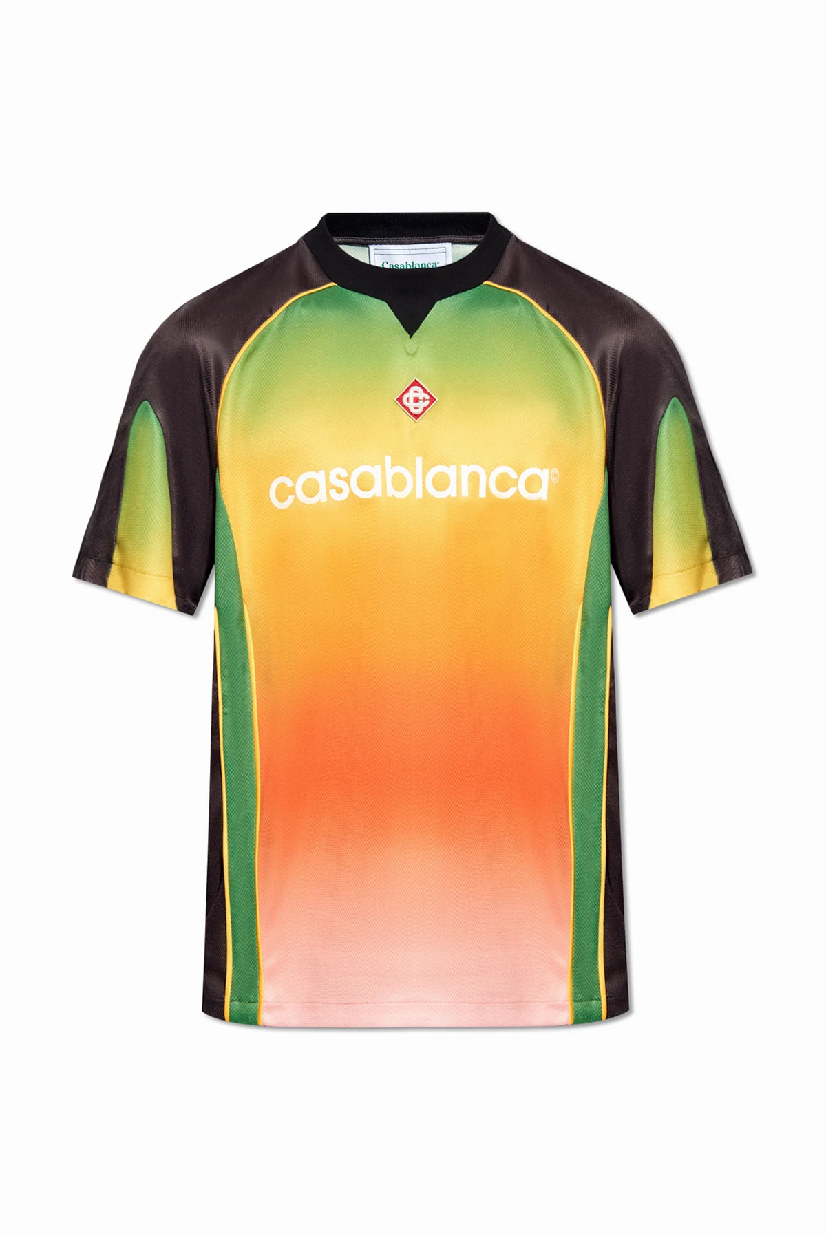 T-shirt z dekoltem w serek