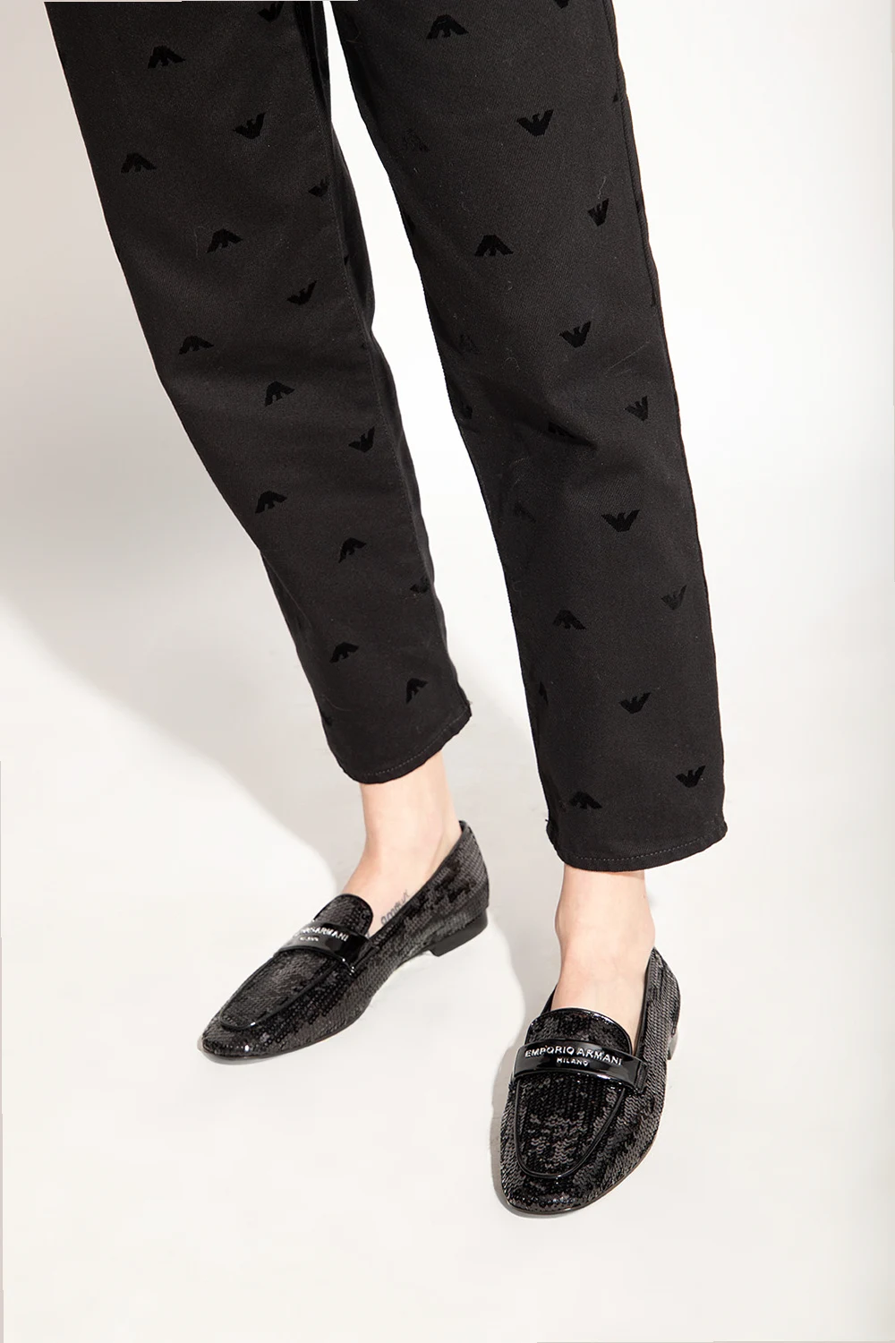 Sequinned loafers