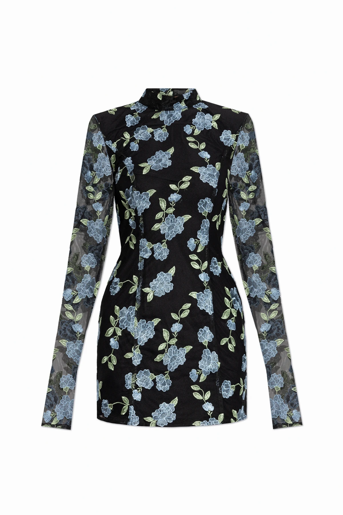 BLACK Dress with floral pattern