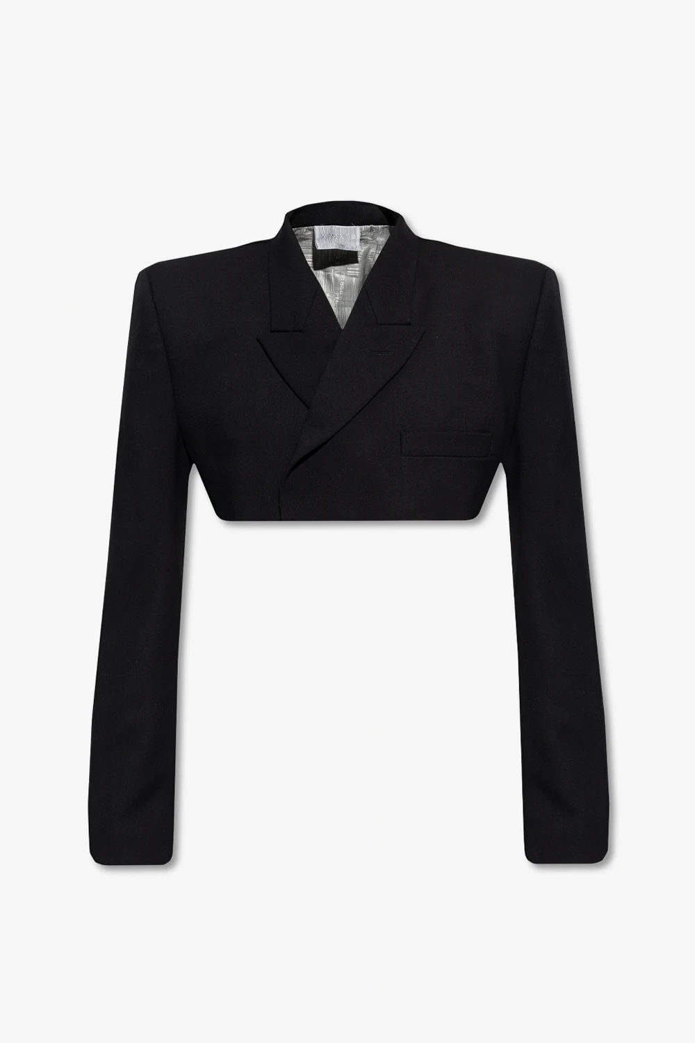 Cropped double-breasted blazer