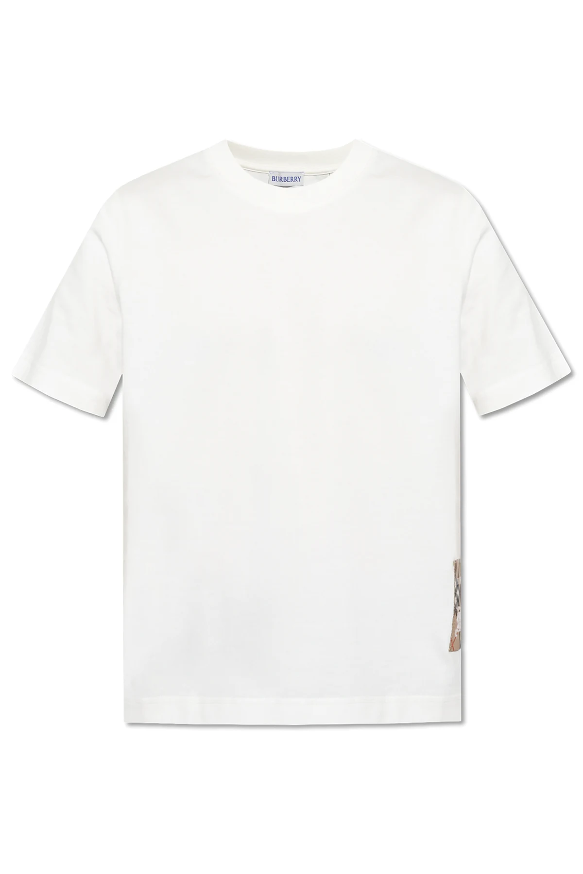 BIAŁY  T-shirt z naszywką z logo