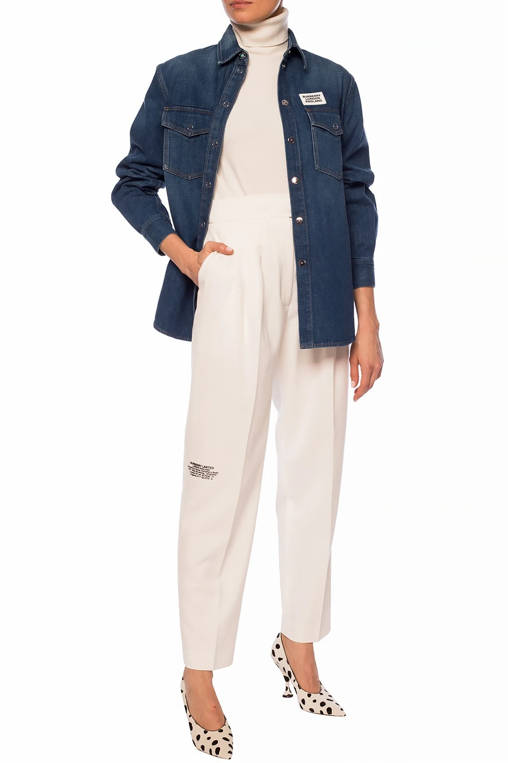 High-waisted trousers
