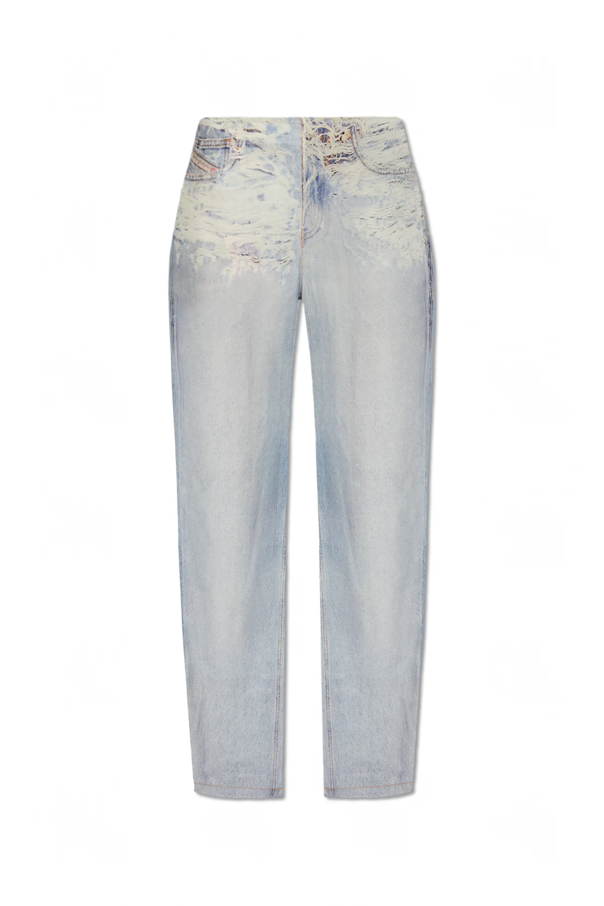 light blue ‘P-SARKY’ trousers with ‘trompe l’oeil’ effect