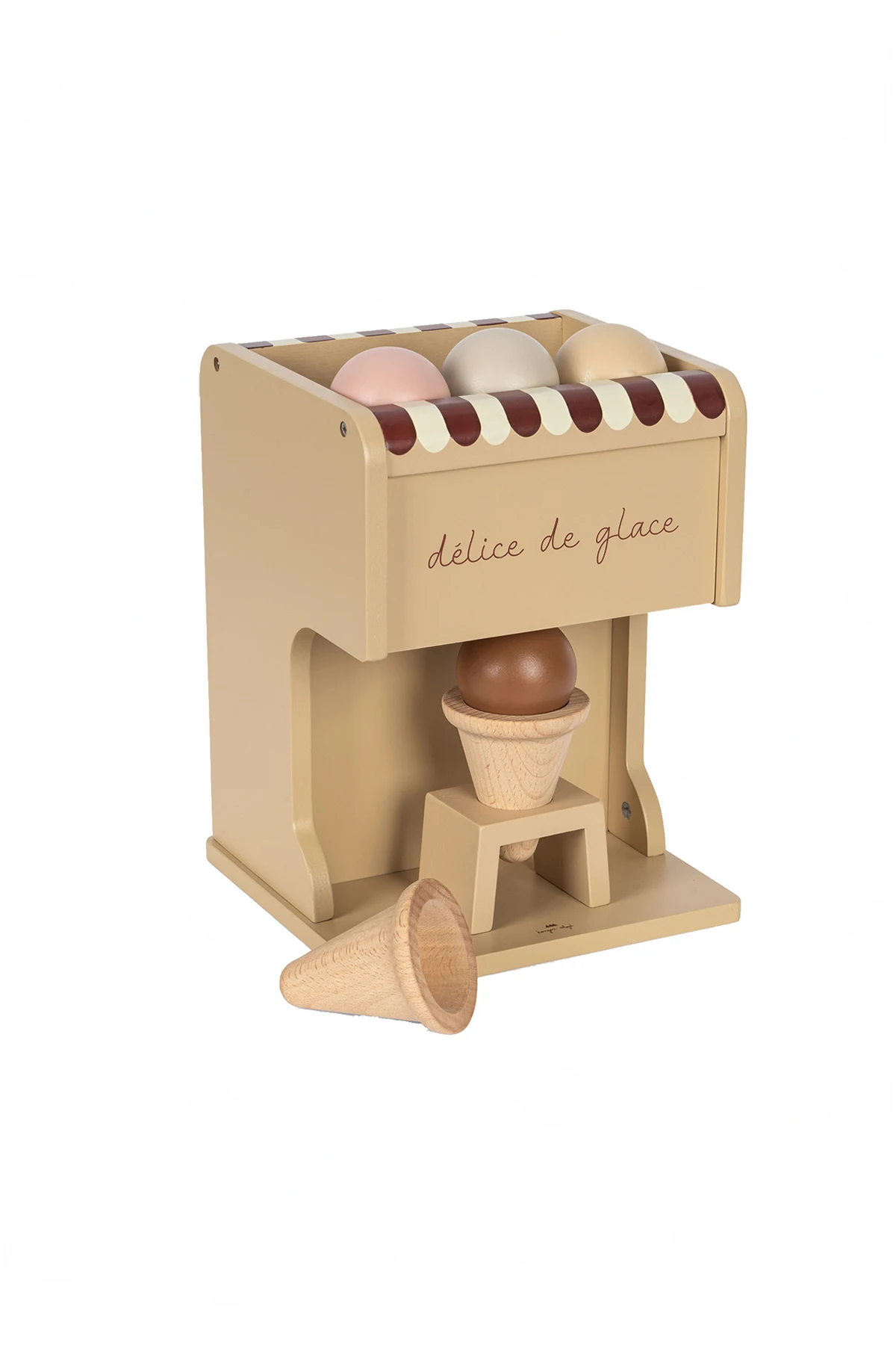 Wooden ice cream moulds set