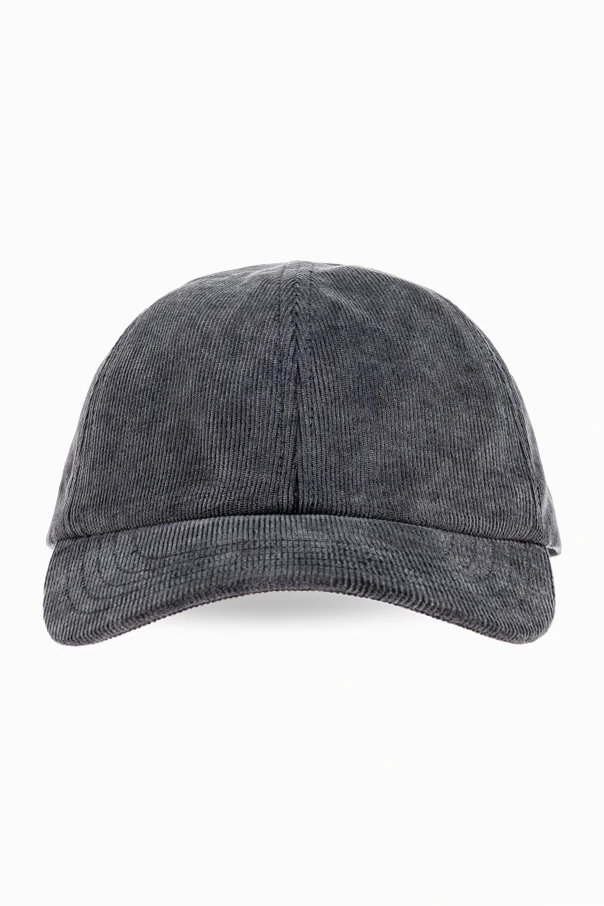 GRAU Cord-Cap mit Schirm