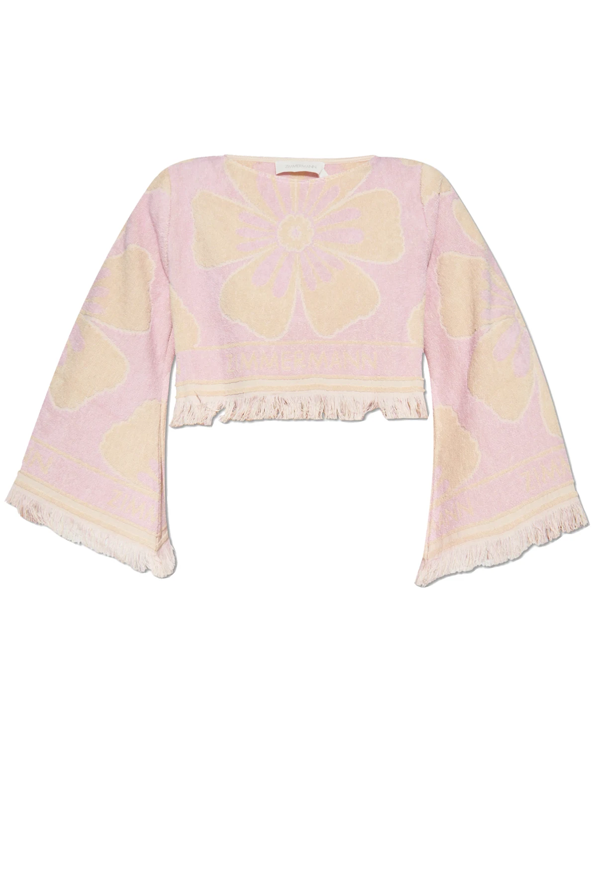 Plażowy top z bawełny typu `frotte`