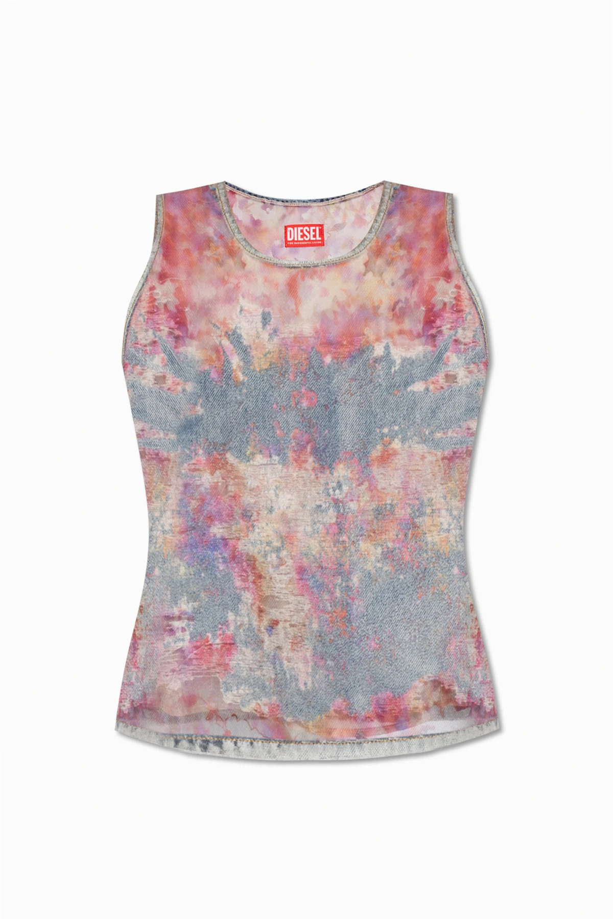 light blue ‘DE-CIRI-FSE’ tank top