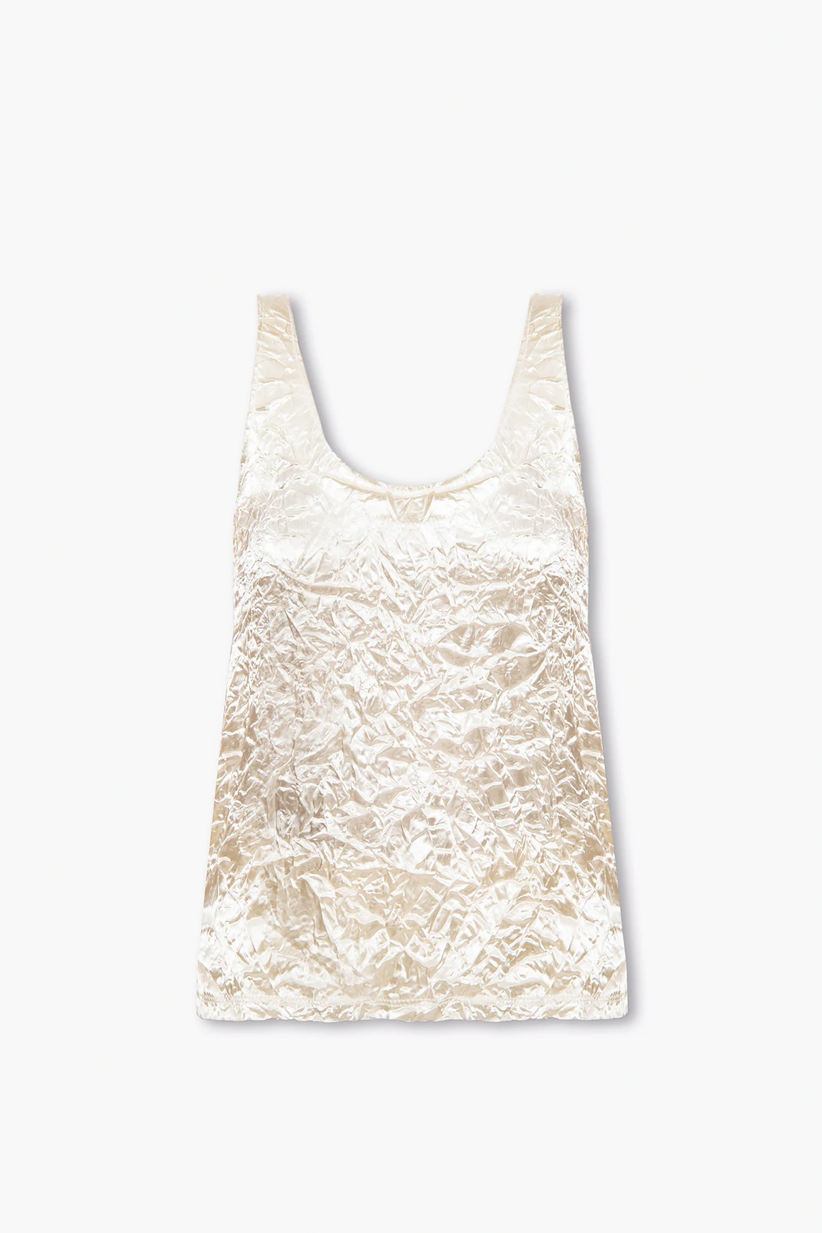 Satynowy top bez rękawów